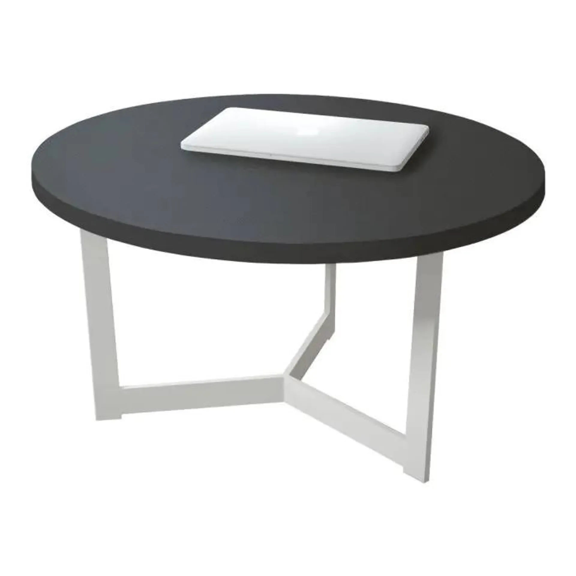 Mesa de Centro Antracita con Patas de Metal en Color Blanco MY FEEL