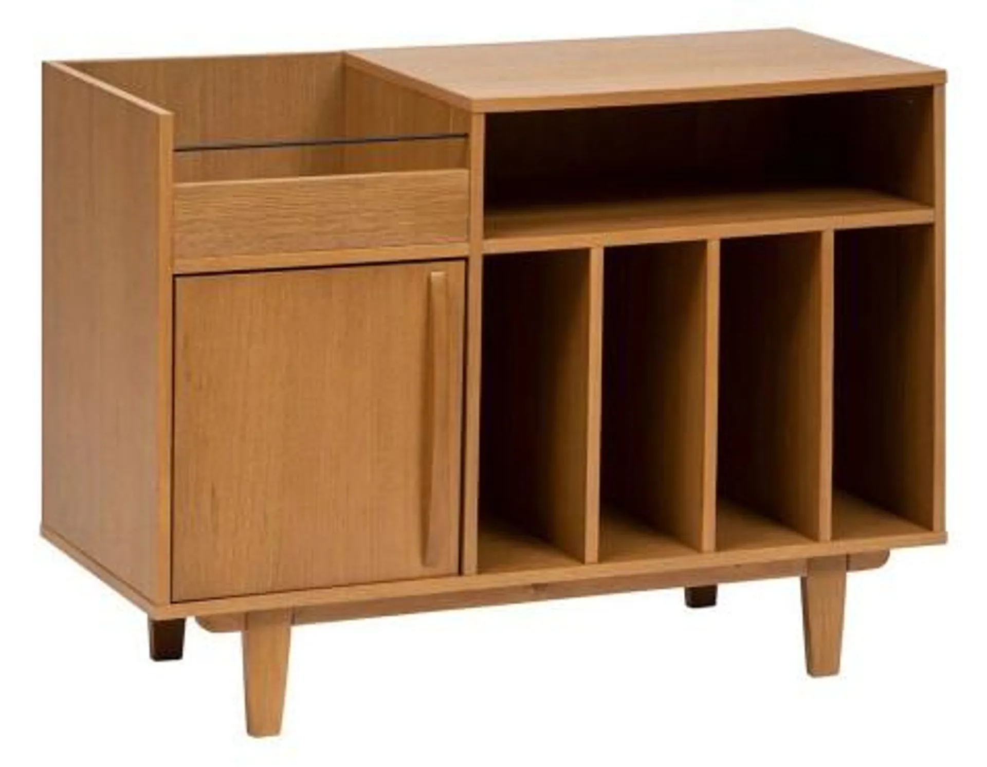 Mueble Para Vinilo Kafu Acacia Natural