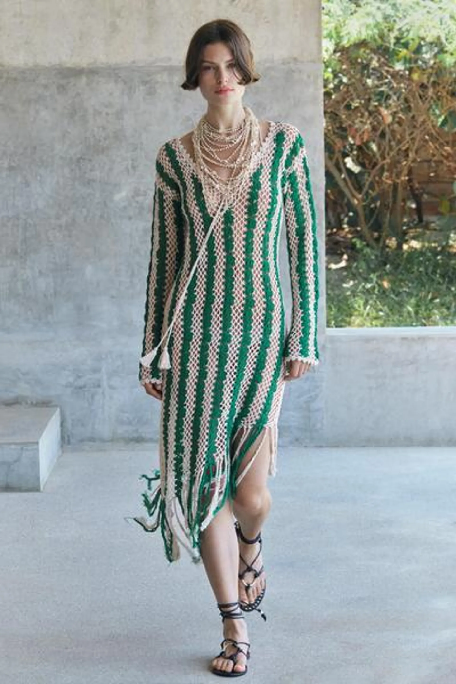 CROCHET ASYMMETRIC TUNIC DRESS