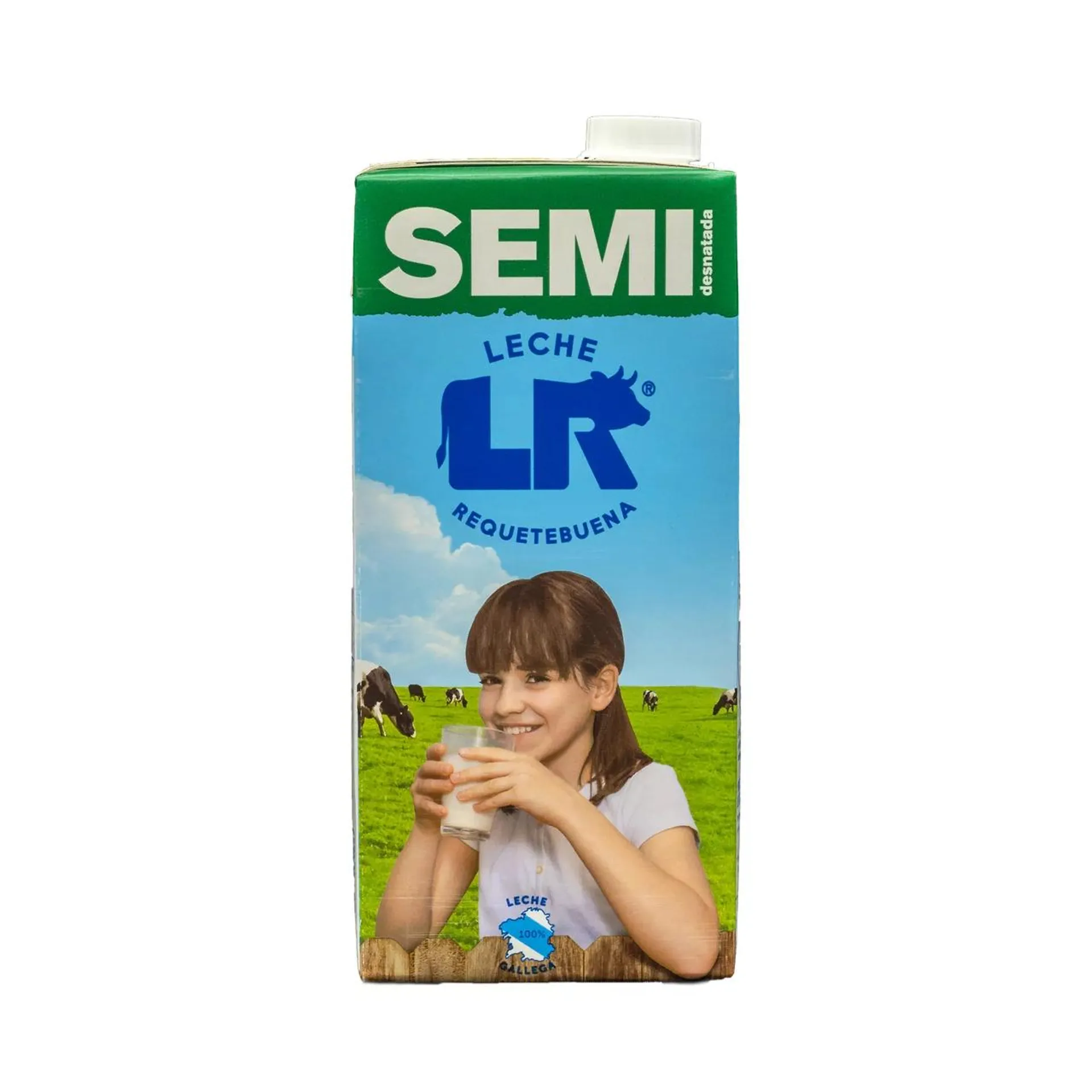 L.R. Leche de vaca semidesnatada 1 l.