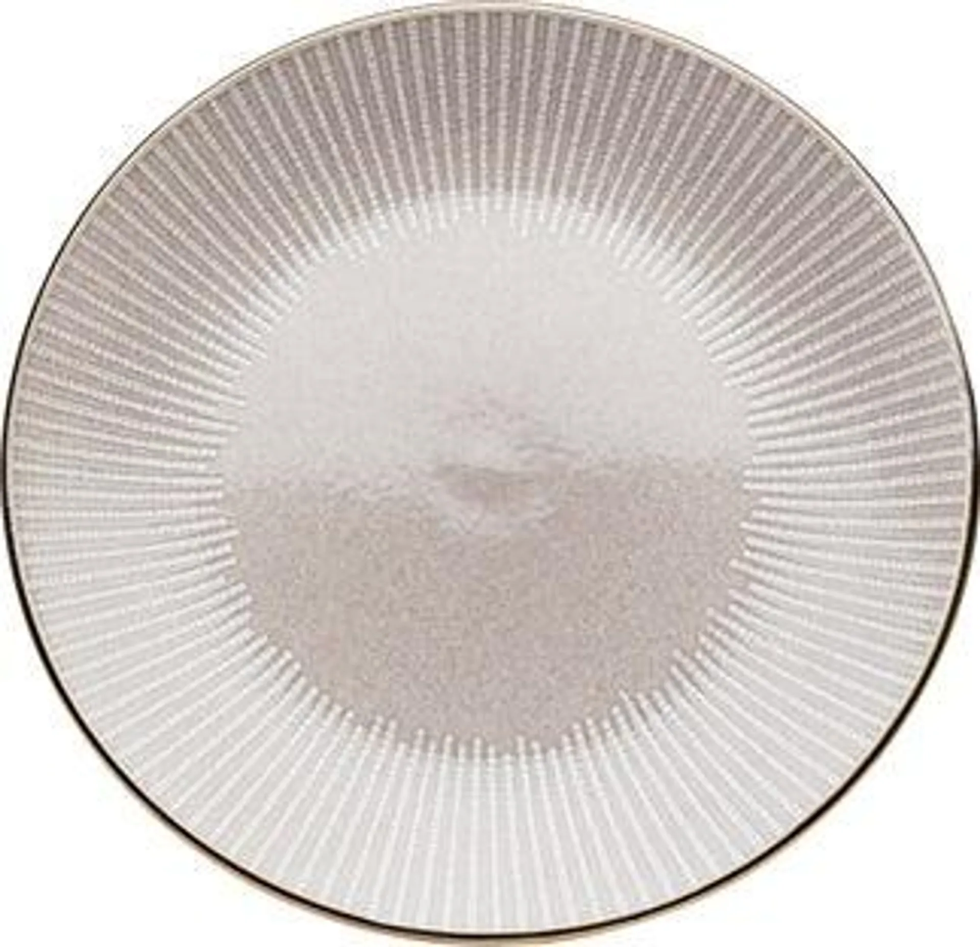 Plato llano de cerámica Ø27 cm gris beige