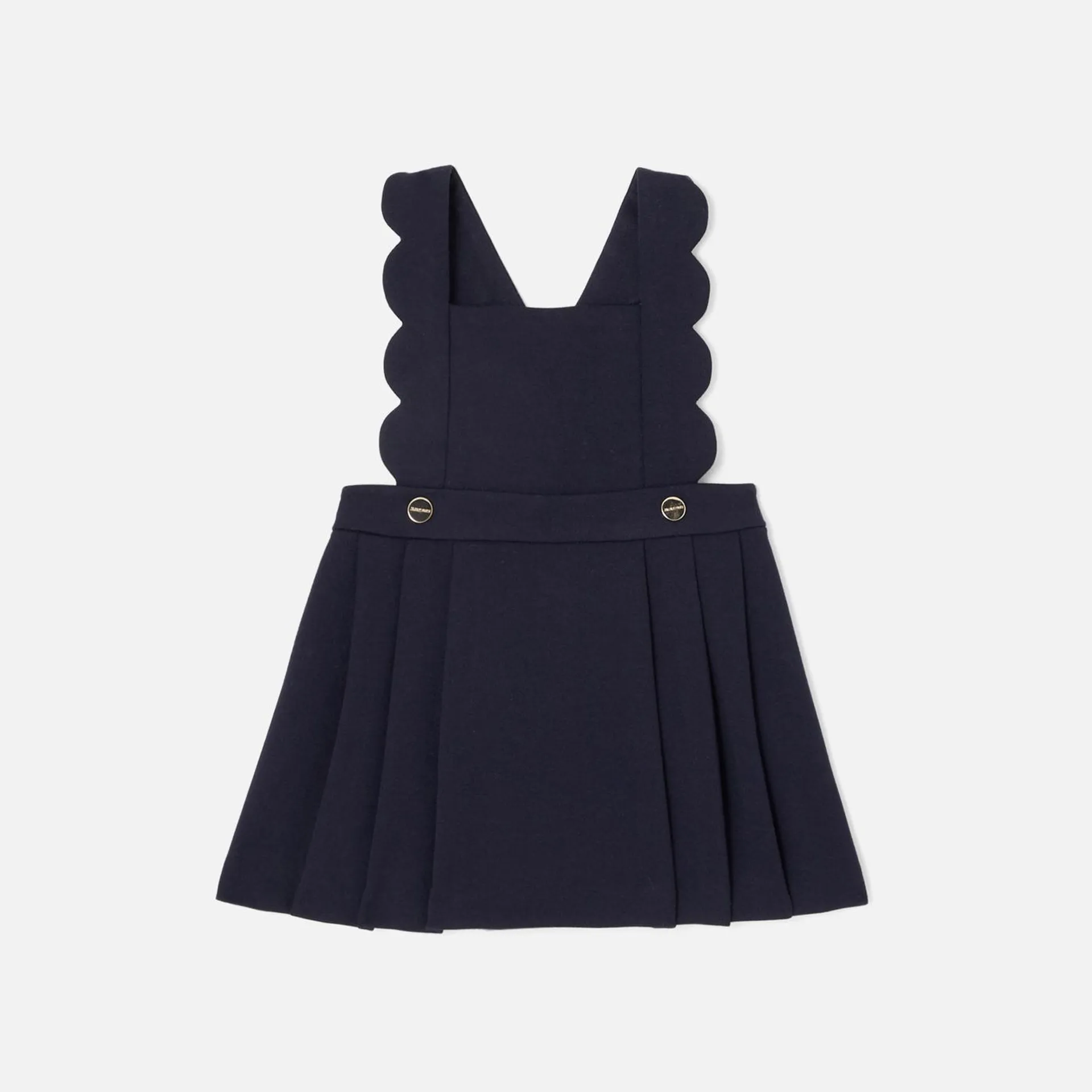 Vestido tipo pichi de punto milano para bebé niña