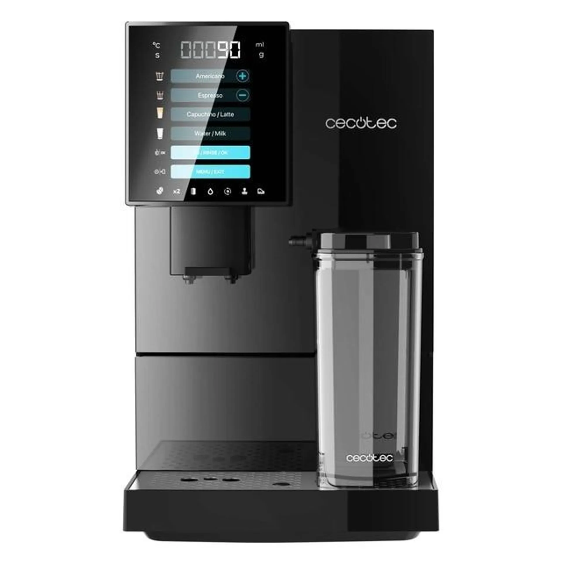 Cafetera superautomática Cecotec Cremmaet Compactccino Black con sistema Thermoblock