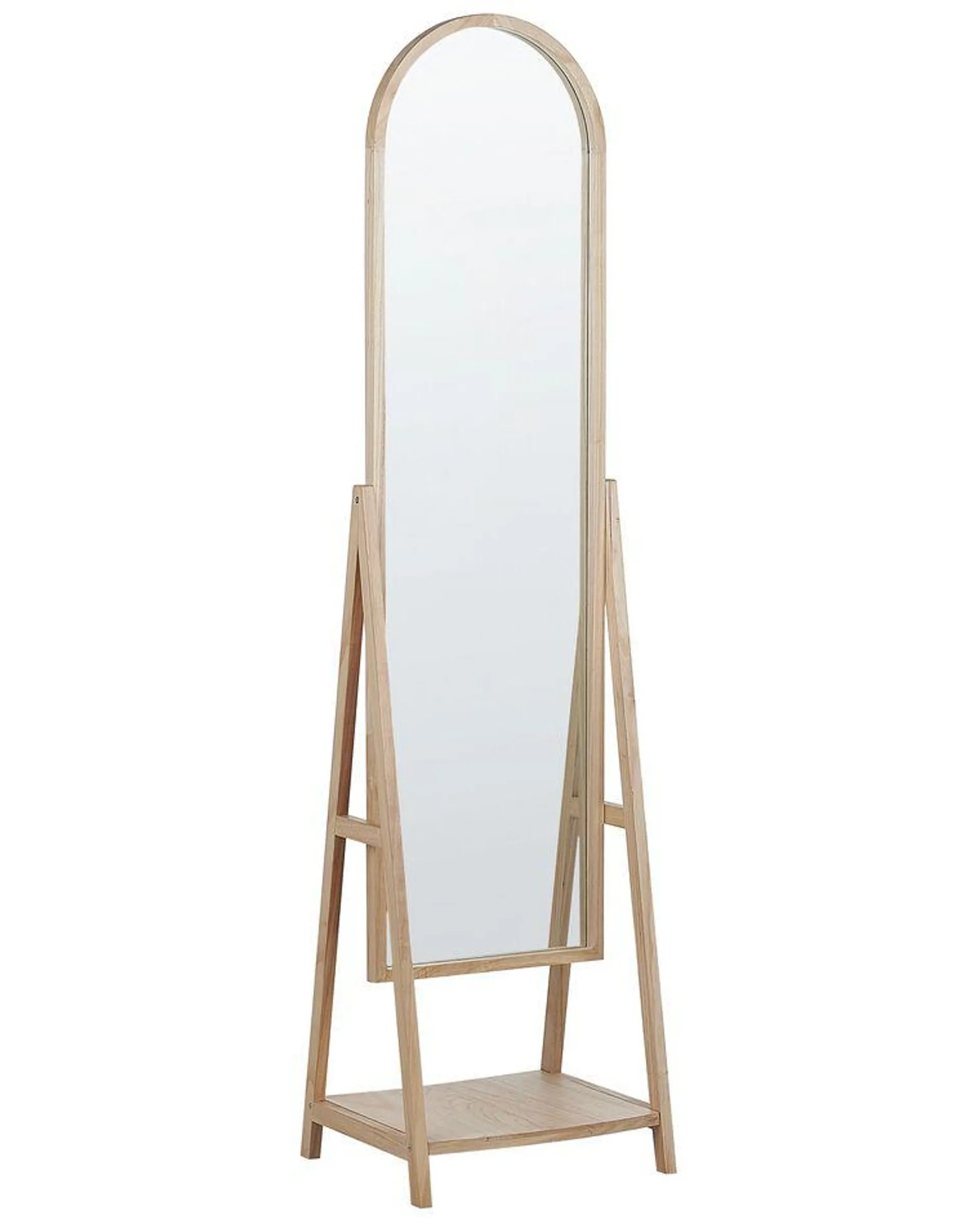 Espejo de pie con estante madera clara 170 x 43 cm CHAMBERY