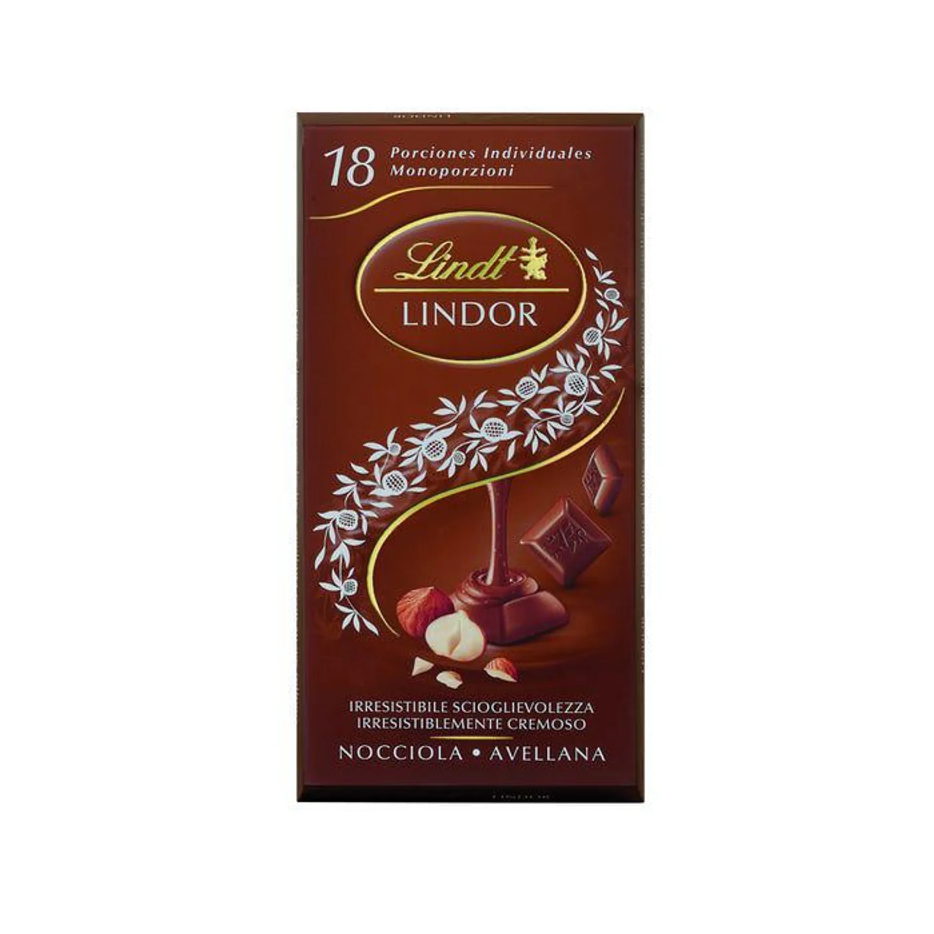 Tableta de Chocolate Lindor Avellanas Singles 100g - Lindt