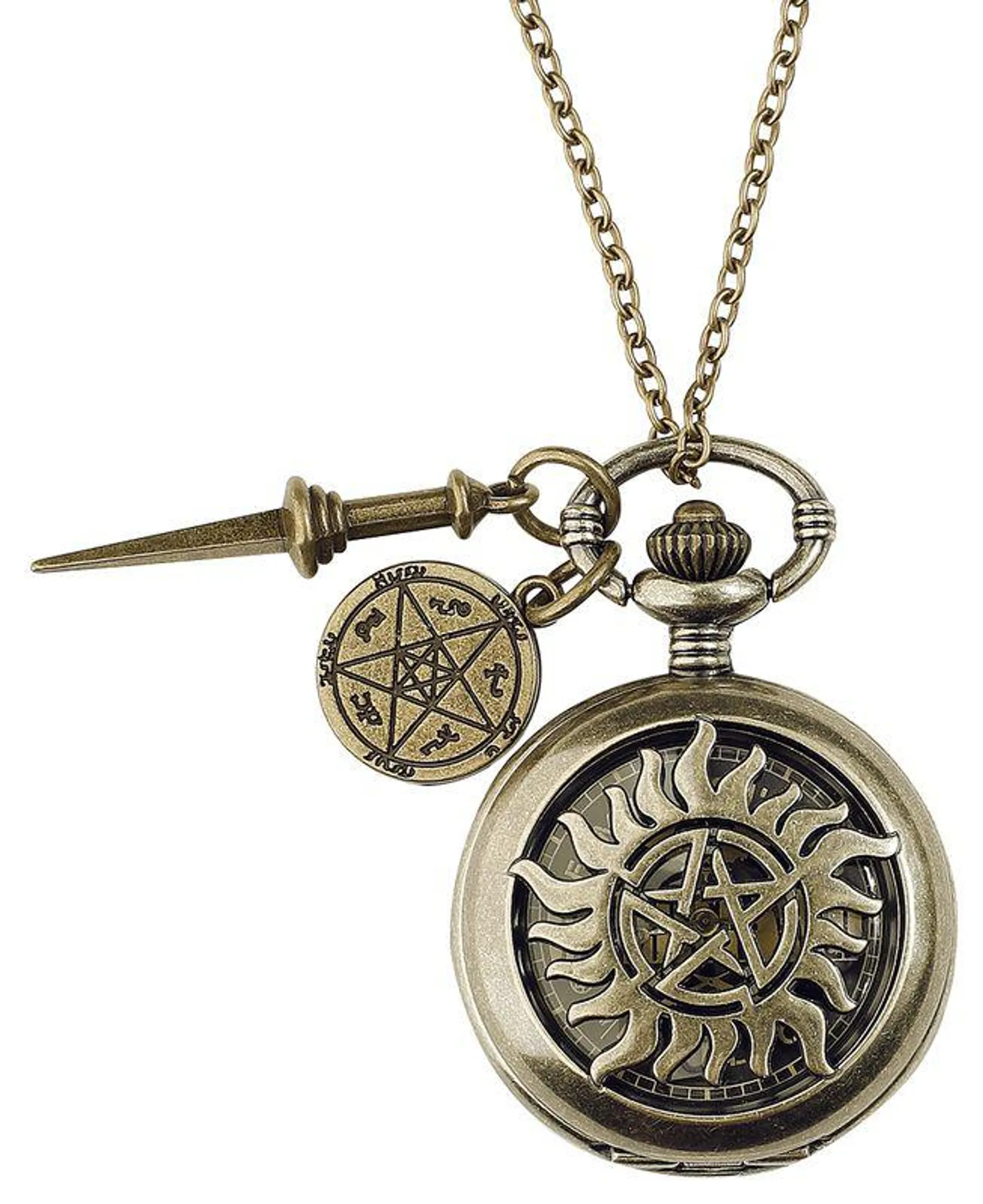 "Anti Possession" Reloj de Collar Dorado de Supernatural