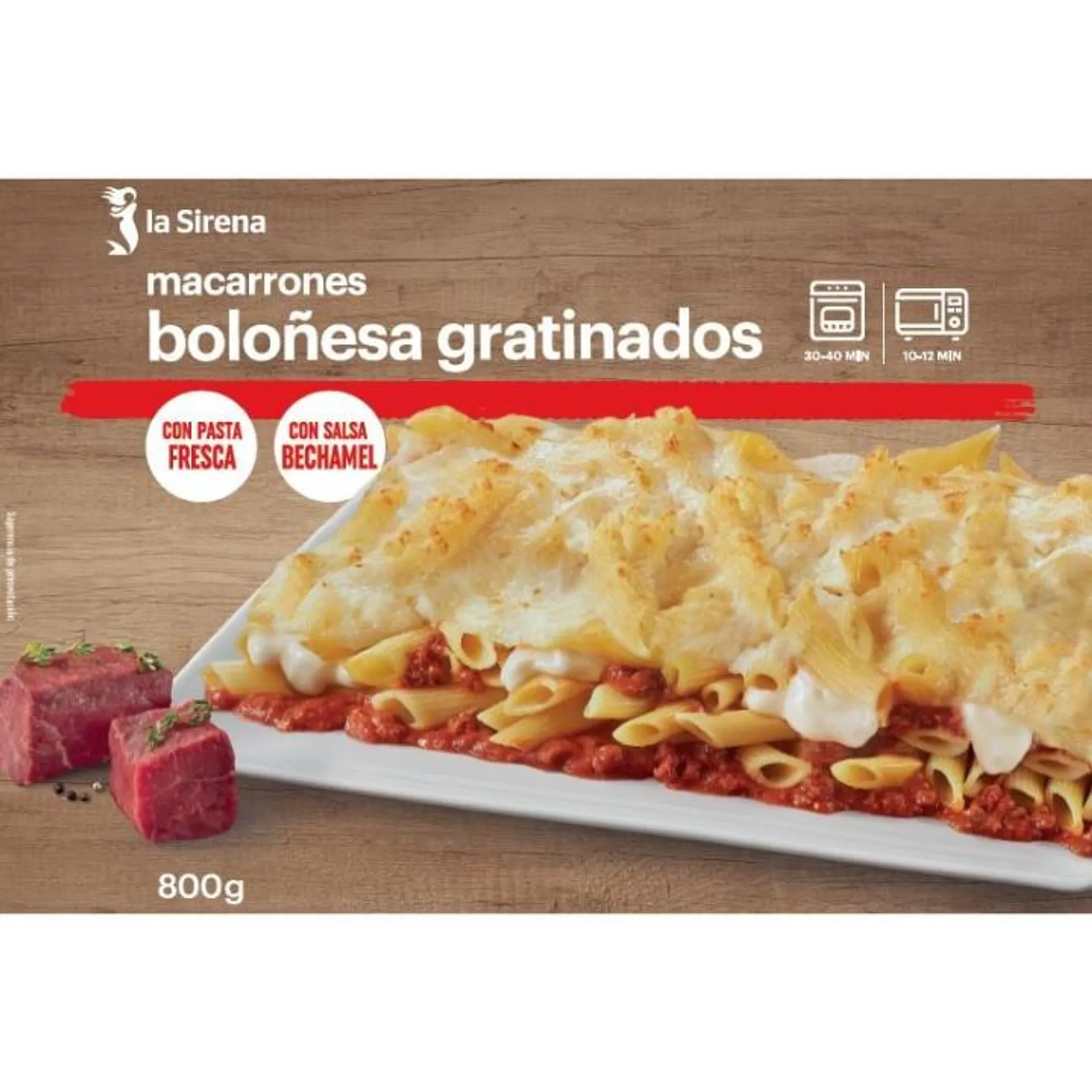 MACARRONES BOLOÑESA GRATINADOS 800G