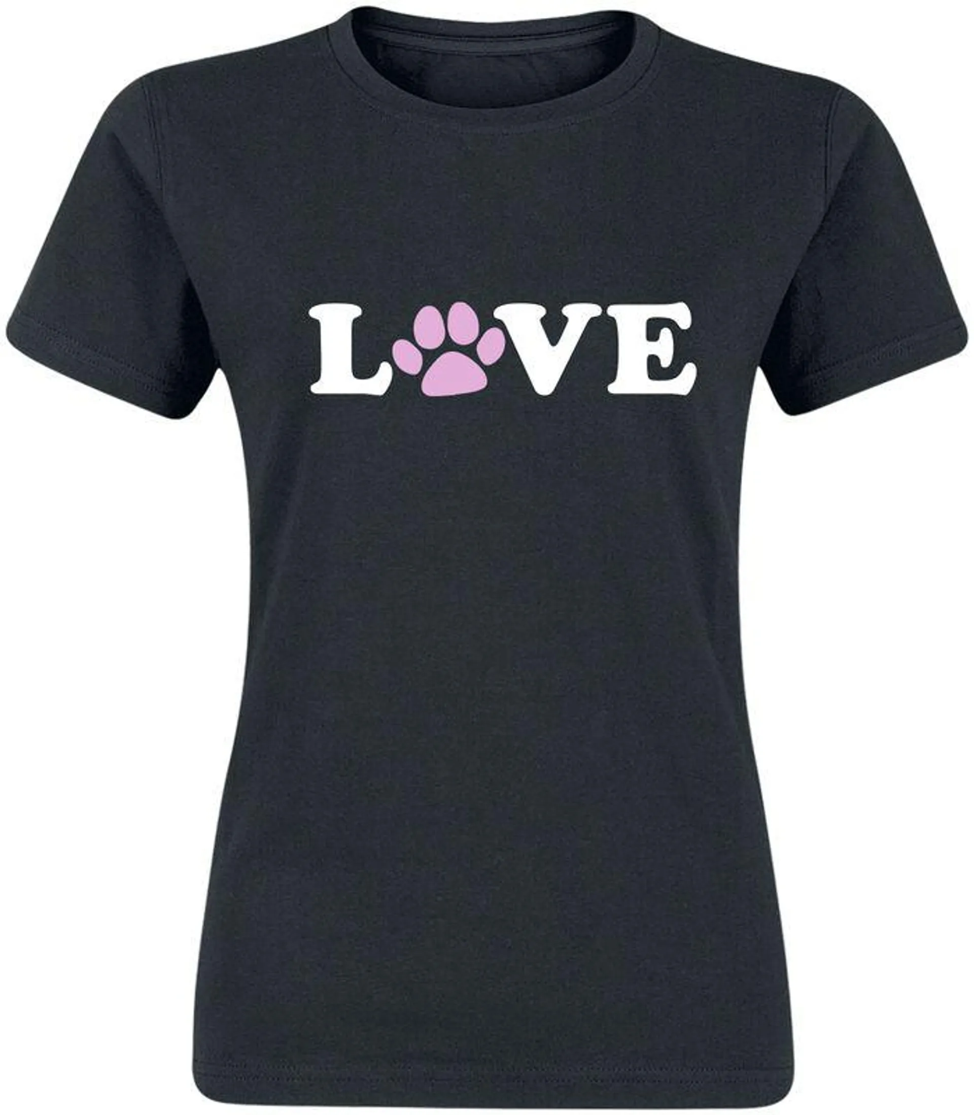 "Cat love" Camiseta Negro de Tierisch
