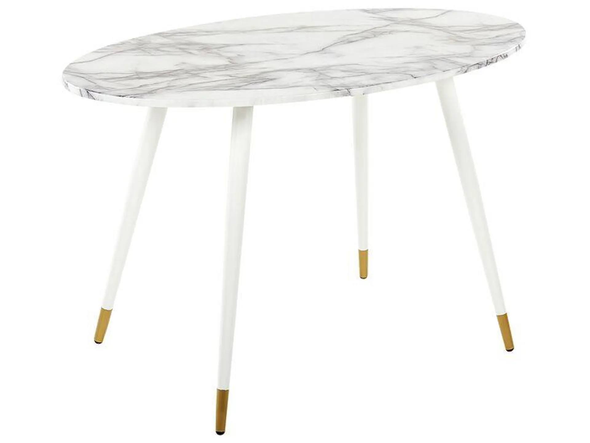 Mesa de comedor blanco/dorado 120 x 70 cm GUTIERE