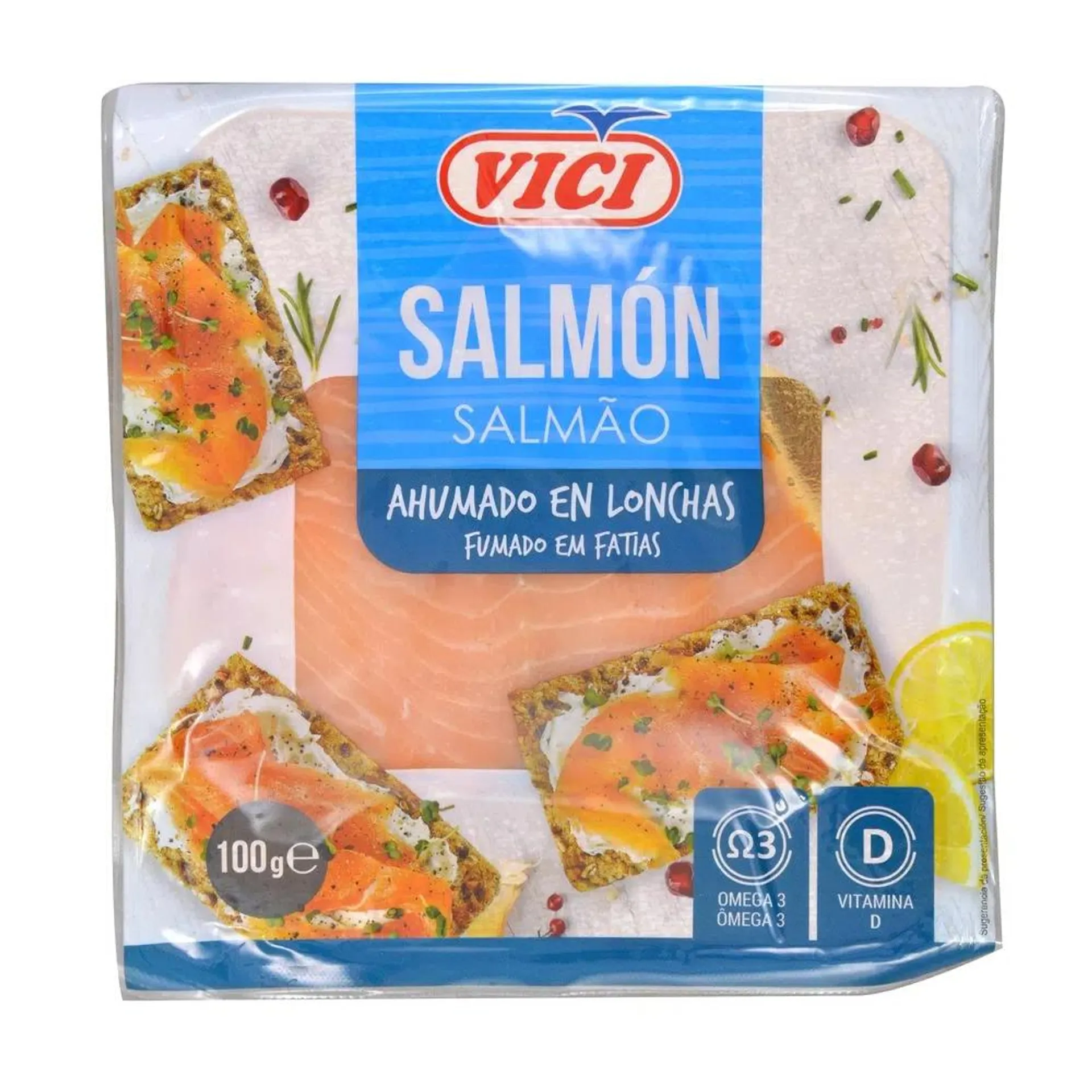 SALMON AHUMADO LONCHAS 100G