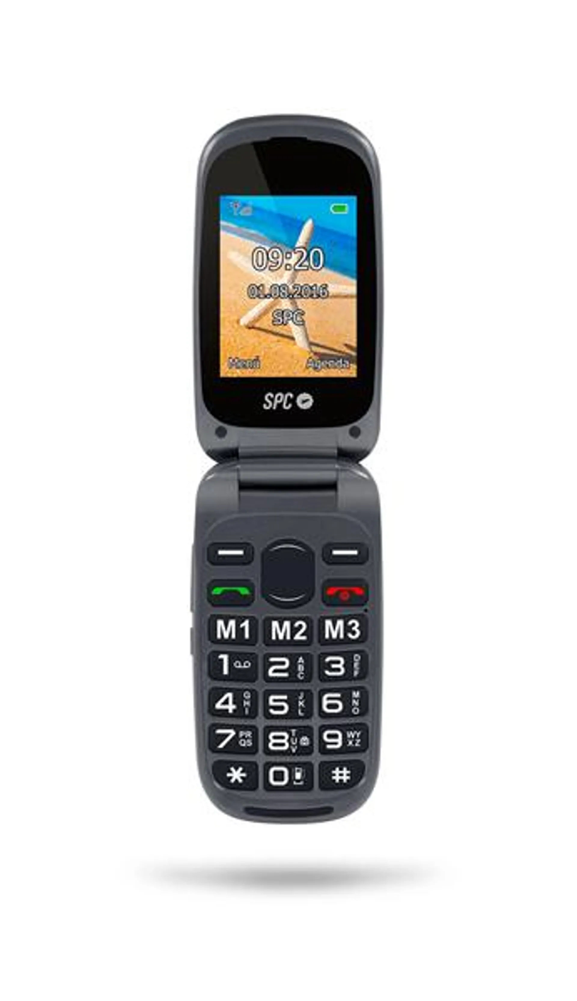 TELEFONO MOVIL LIBRE SPC MOBILE HARMONY PANTALLA 1.8P-DUAL SIM-TECLAS GRANDES-MENSAJE SOS-NEGRO