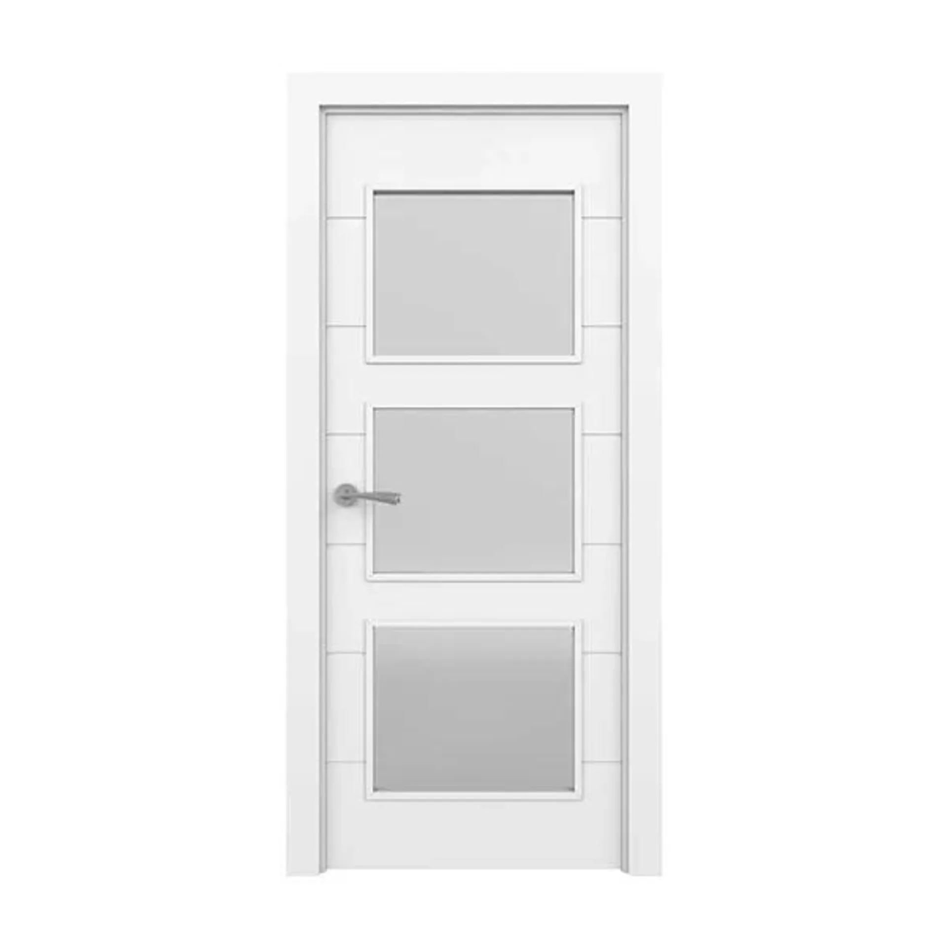 Puerta de Interior acristalada boracay lacada blanca izquierda 203 x 72,5 cm