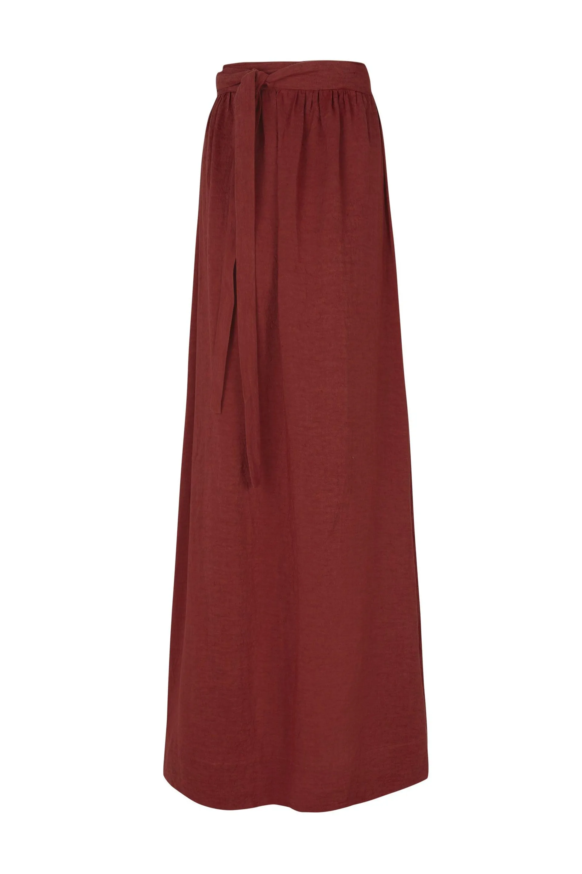 Marlo, long skirt in red linen