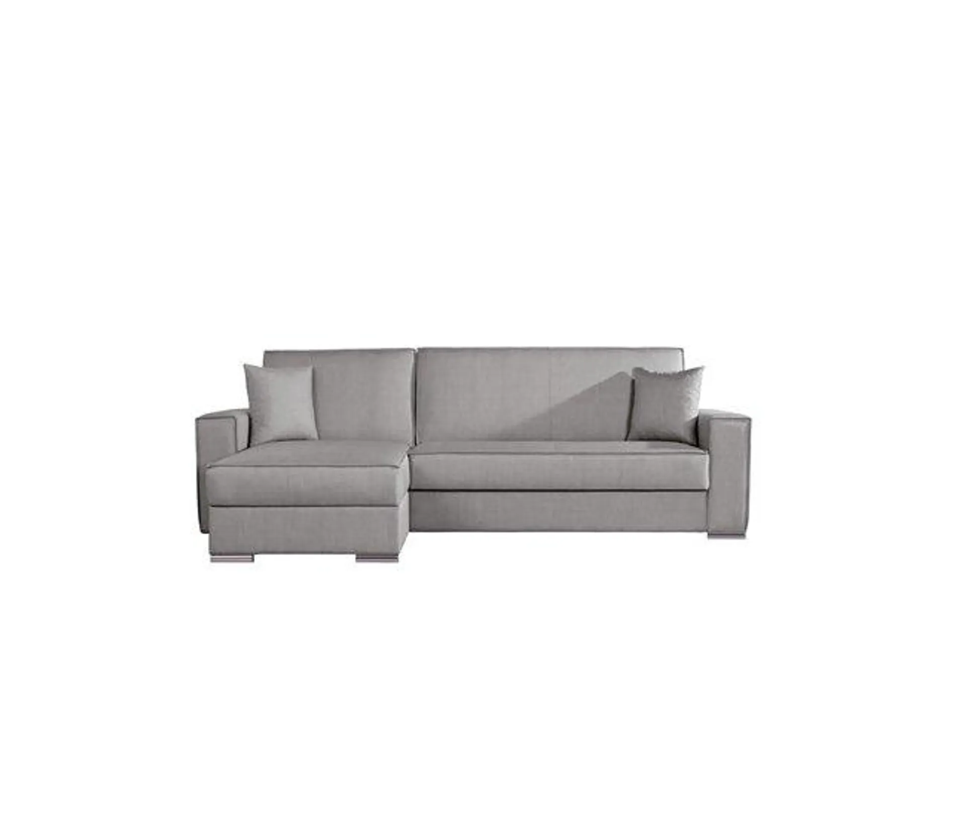 Chaise longue con cama reversible color gris LAILA