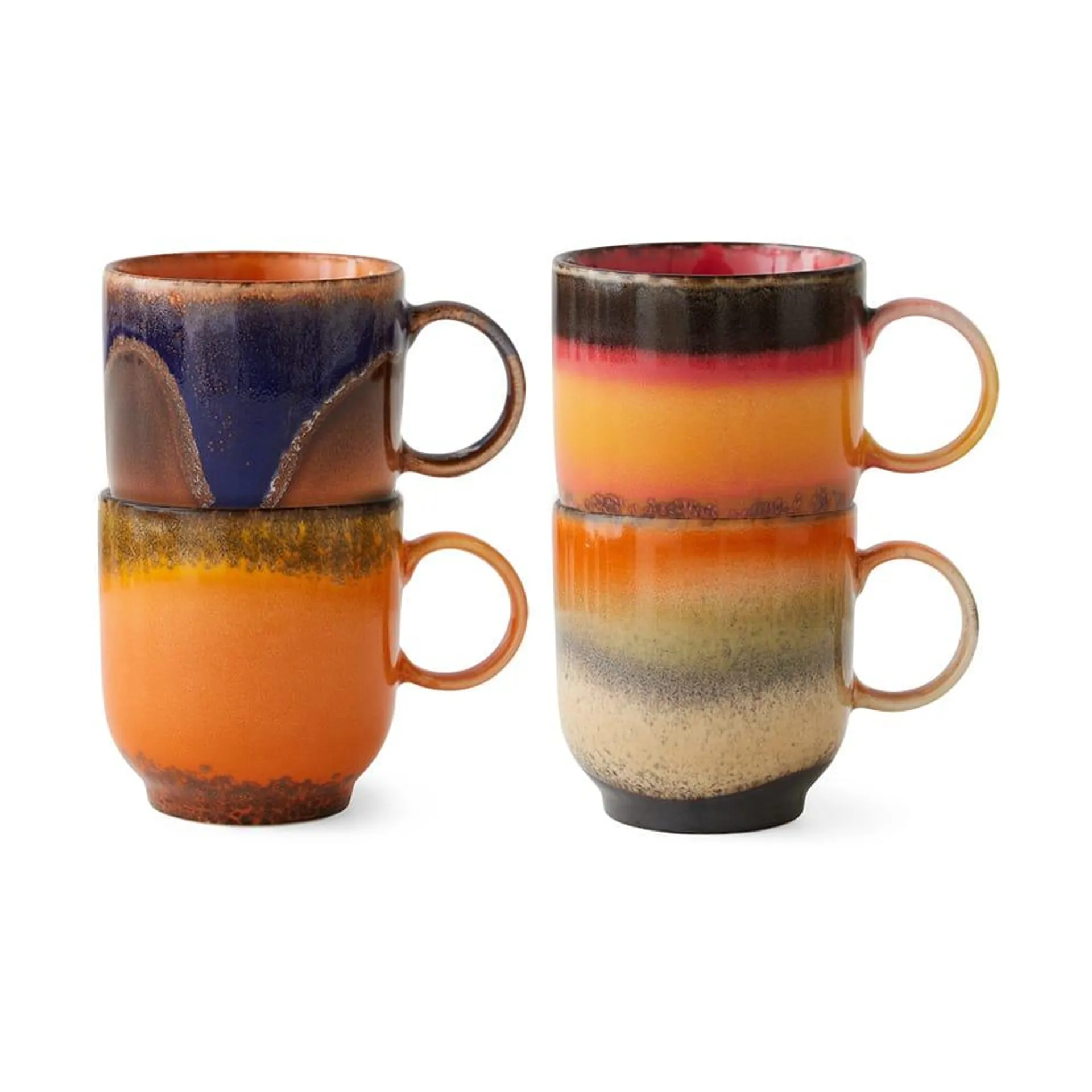 Set de tazas 70's, 25 cl 4-pack Brasil