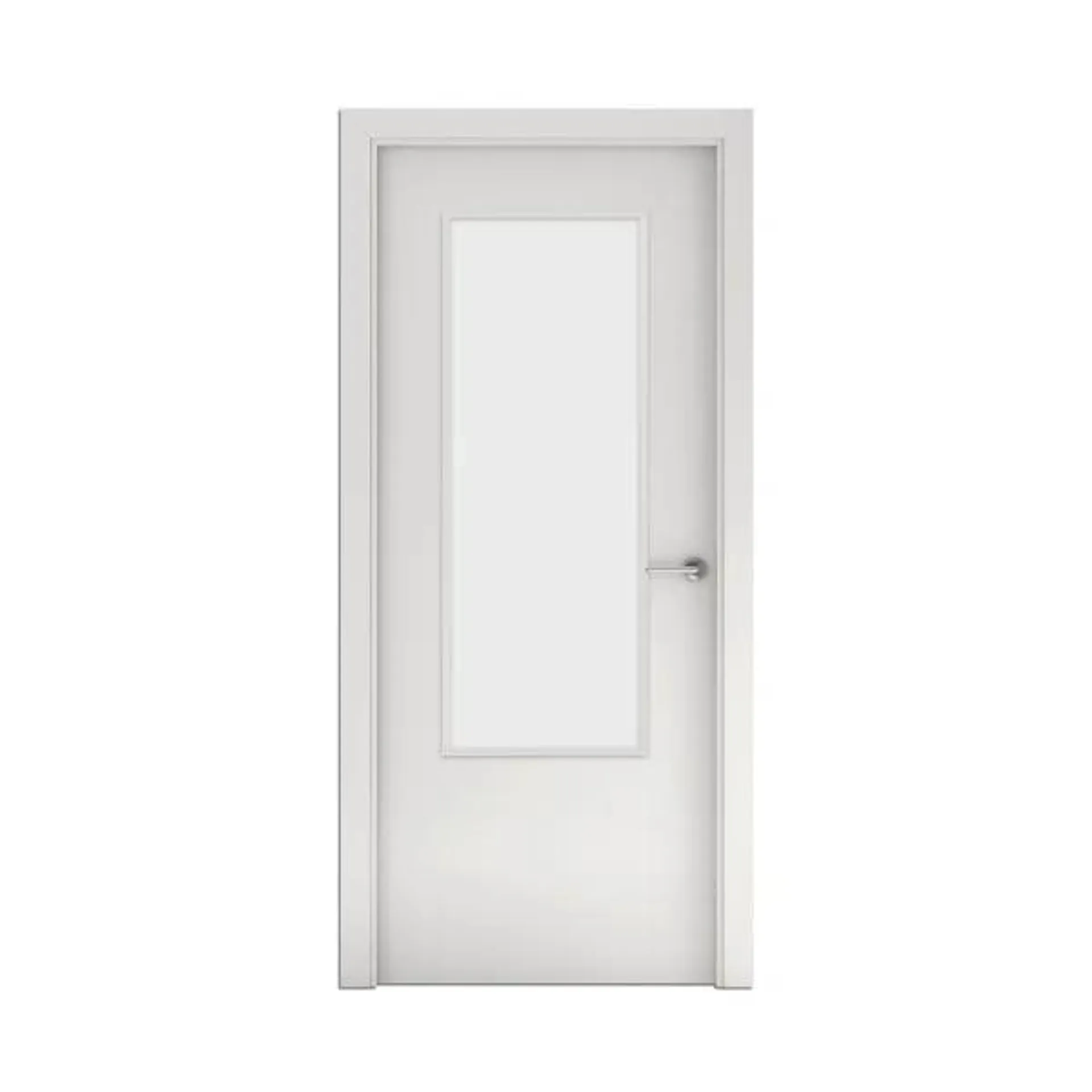 Puerta acristalada Carina blanco izquierda 72,5 cm