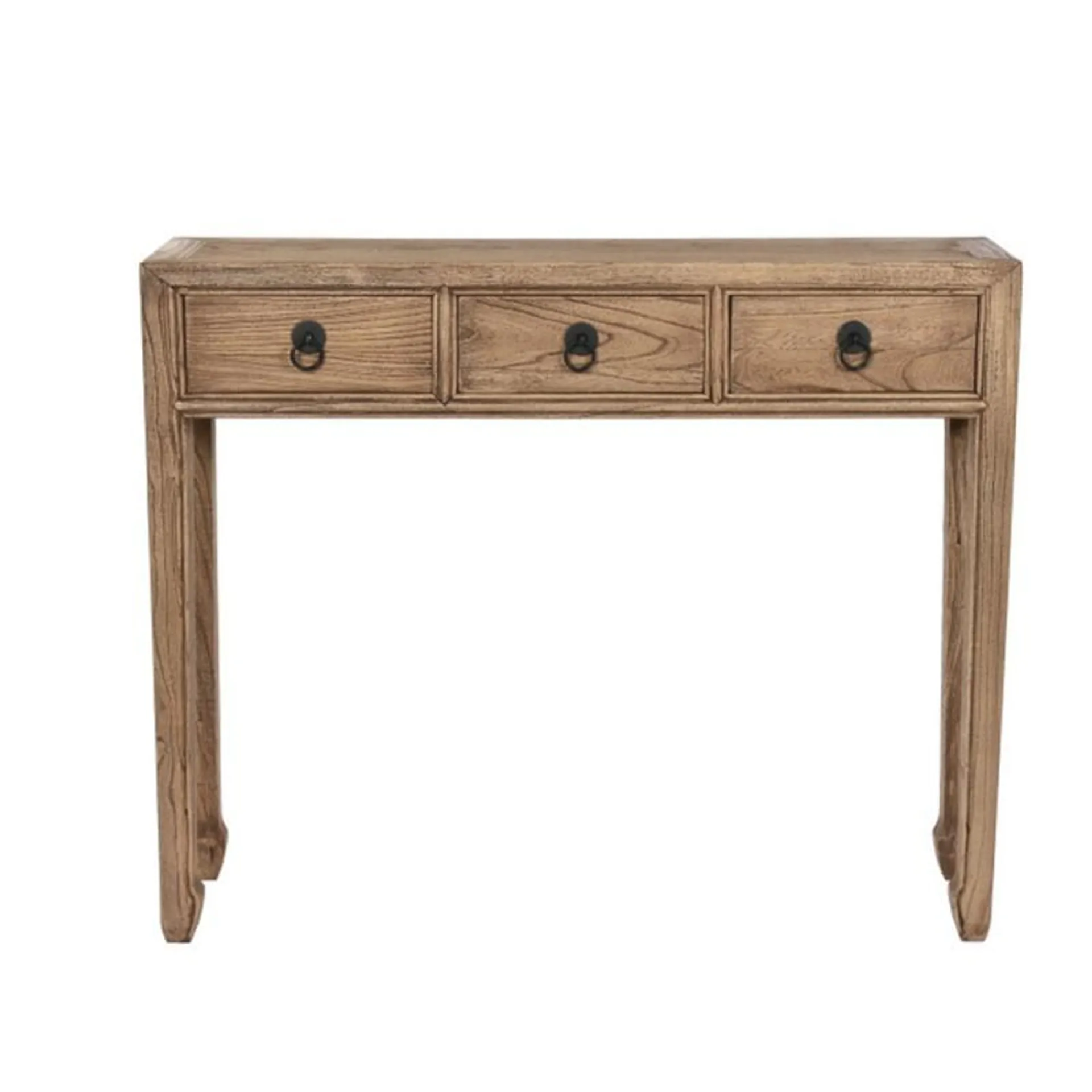 Aged elm wood console 104cm
