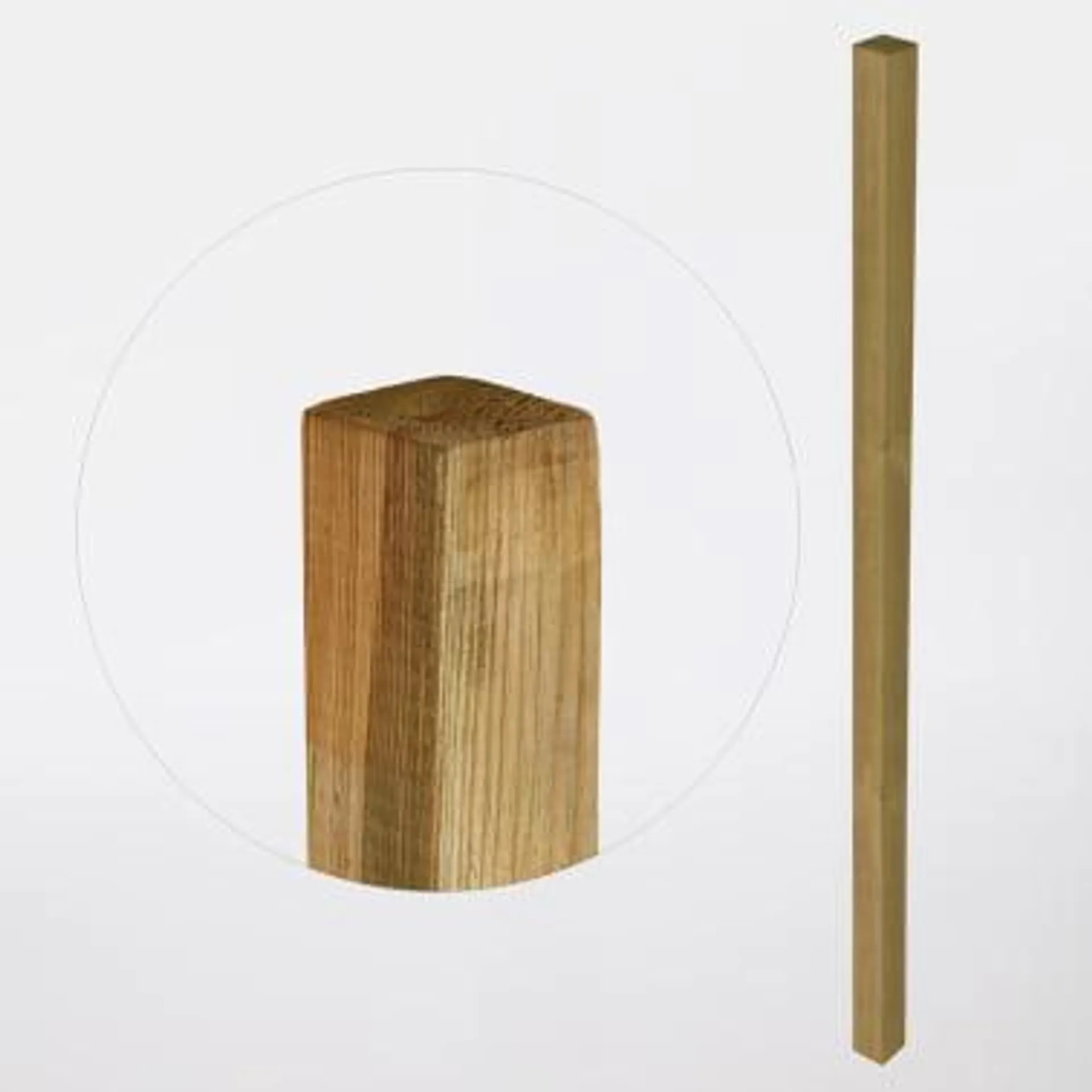 Poste de madera 180 x 4,5 x 4,5 cm