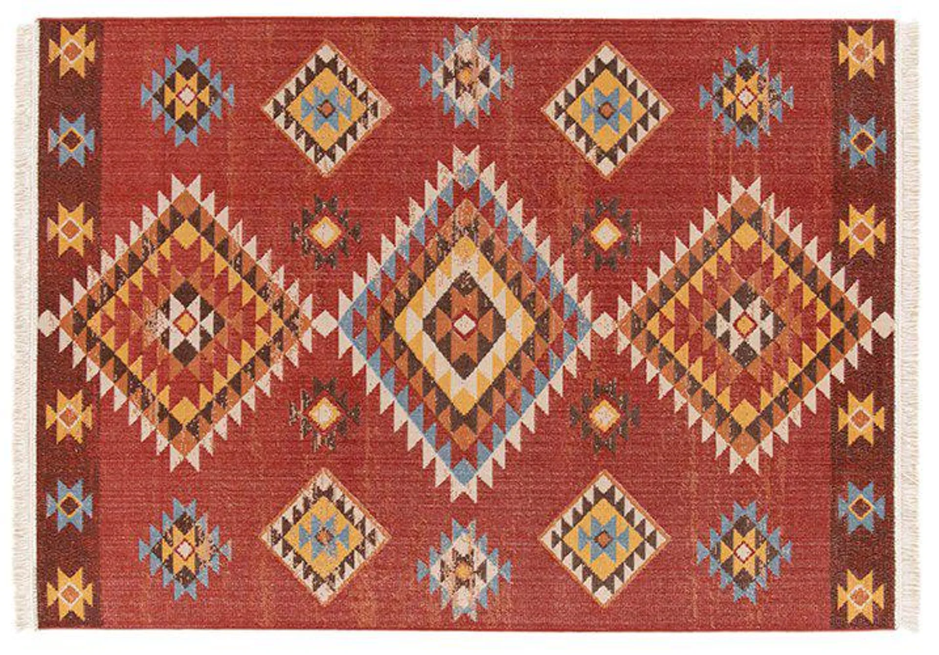 Alfombra kilim roja