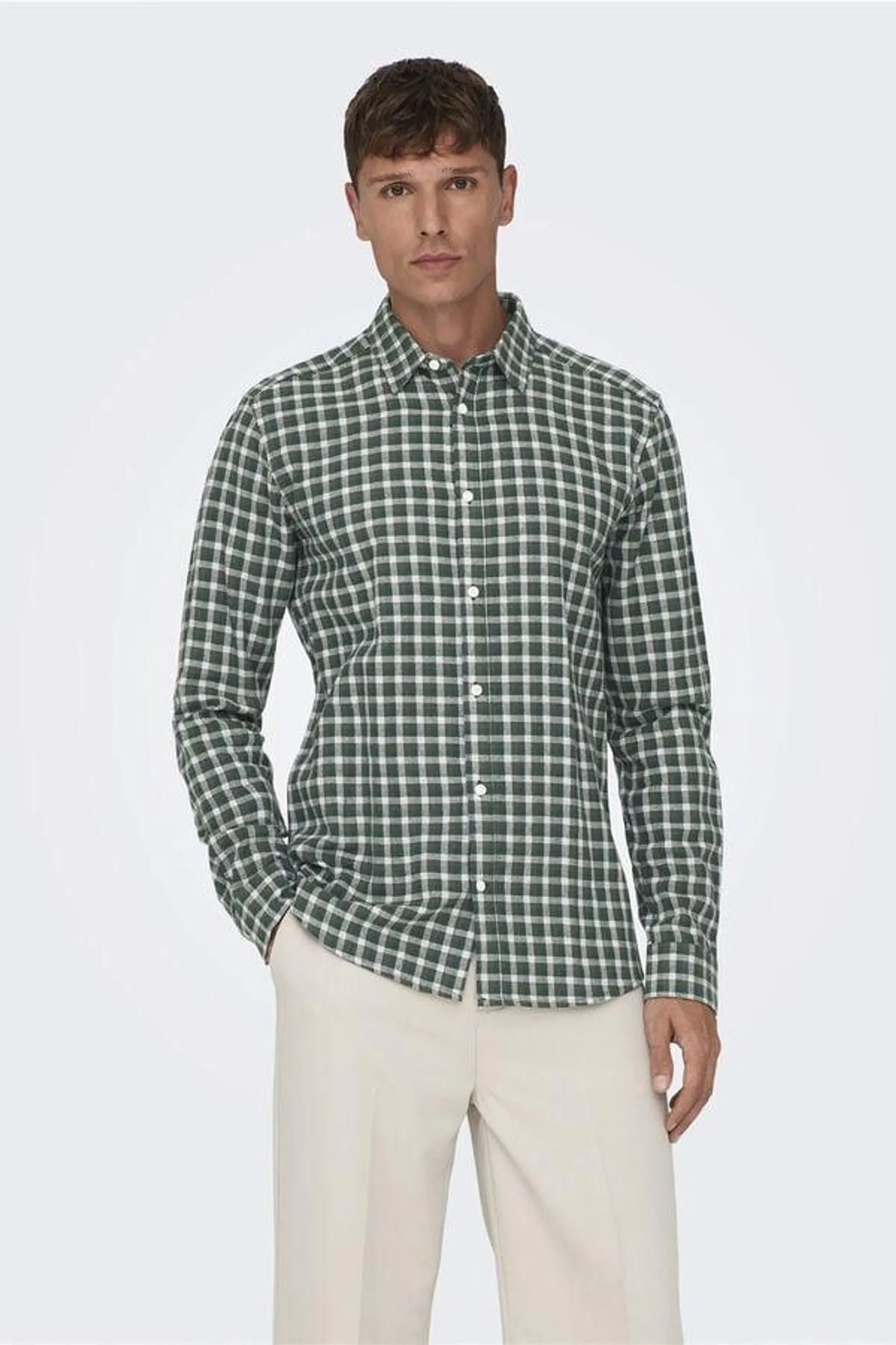 Camisa cuadros franela