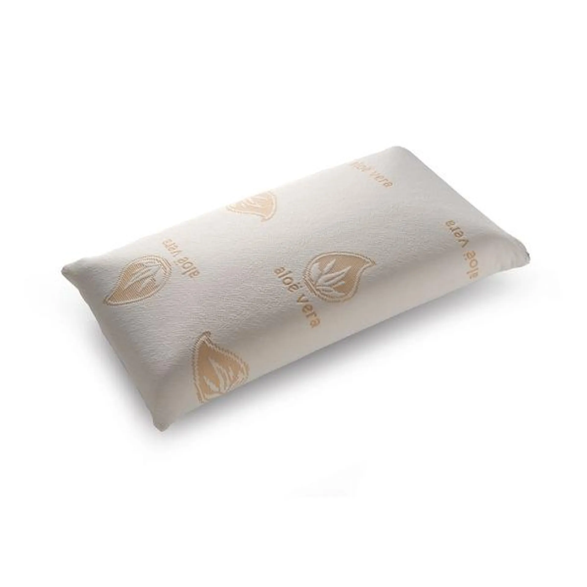 Almohada mod. Visco. Núcleo de bloque viscoelástico 100%. Doble funda. Funda exterior tejido strech áloe vera.