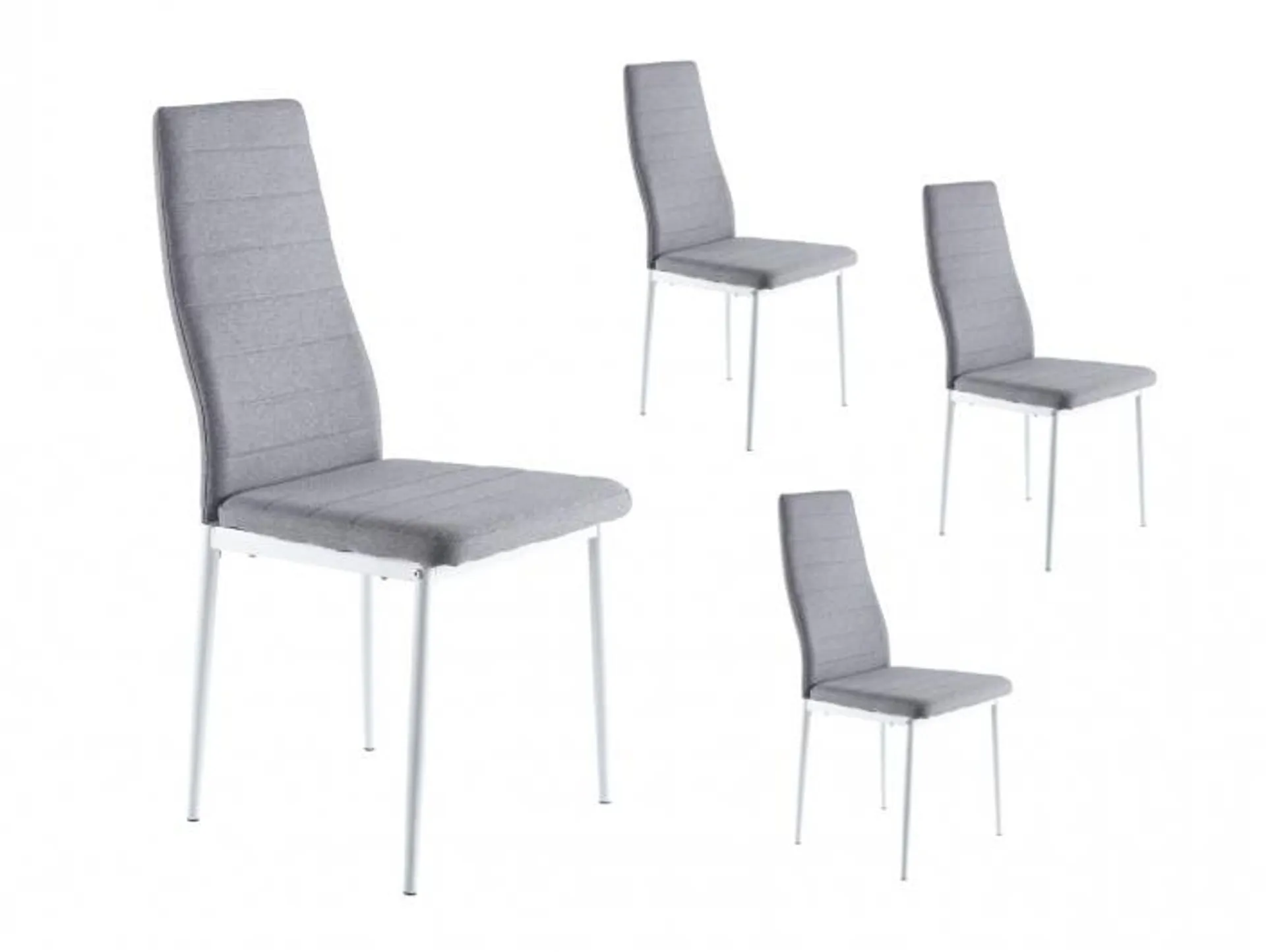 Pack 4 sillas de comedor color gris-blanca