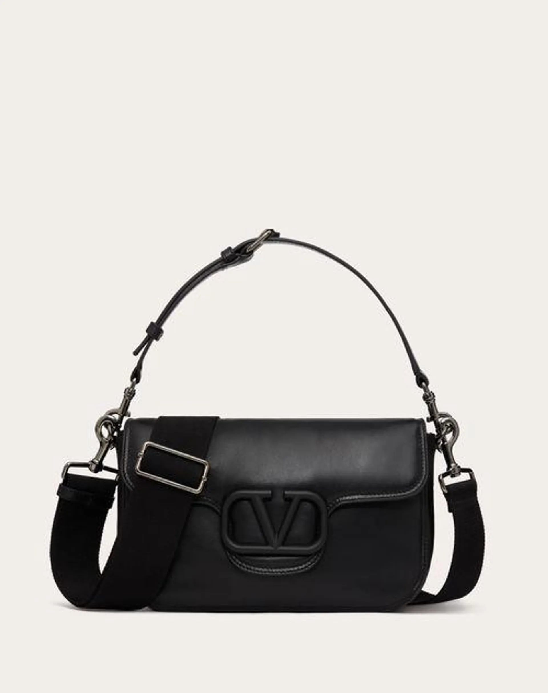 BOLSO DE HOMBRO VALENTINO GARAVANI NOIR DE CUERO NAPA