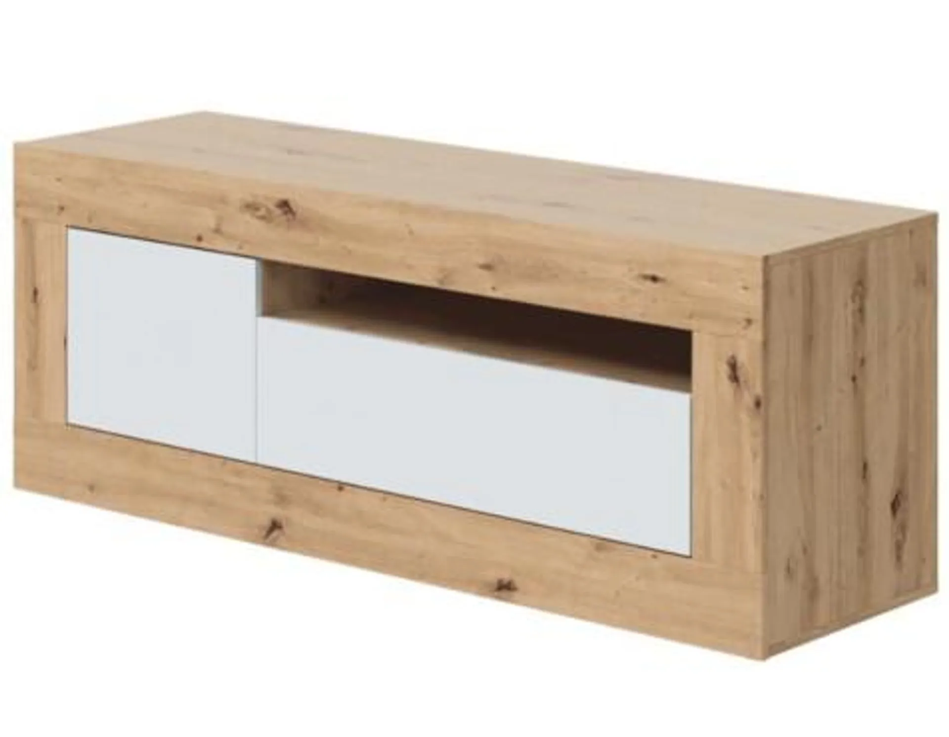 Mueble Tv Baltik Roble Nodi Y Blanco Artik