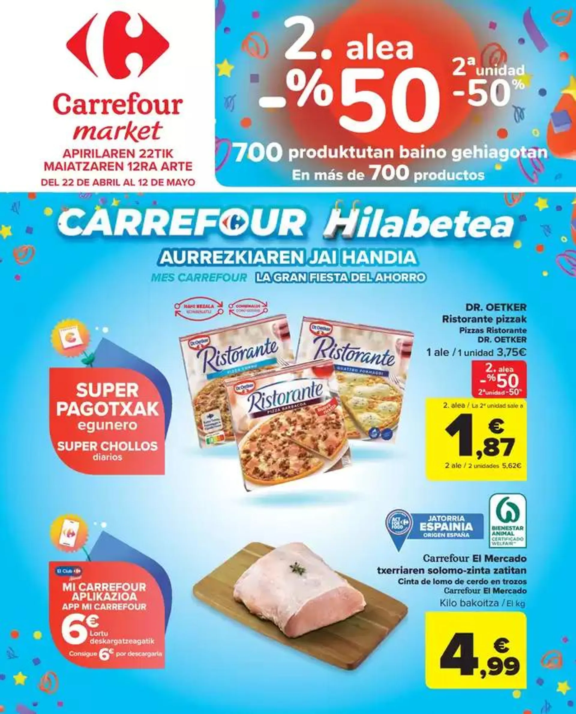 2ªunidad -50% En más de 700 productos - 1
