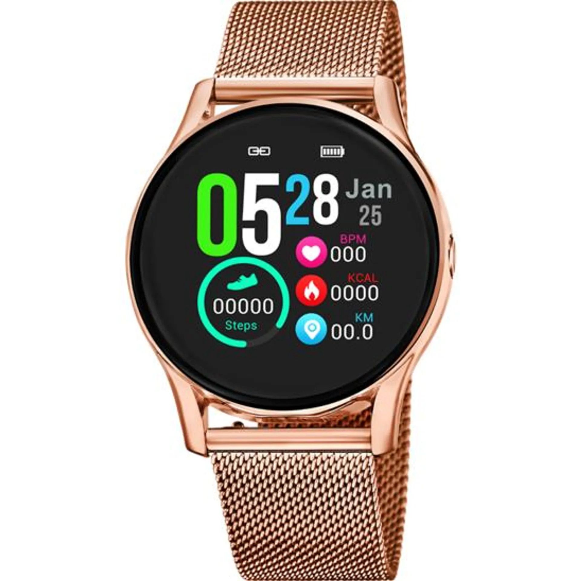 SMARTWATCH LOTUS 50001/A CORREA DE ACERO INOXIDABLE 316L, BLUETOOTH, MUJER