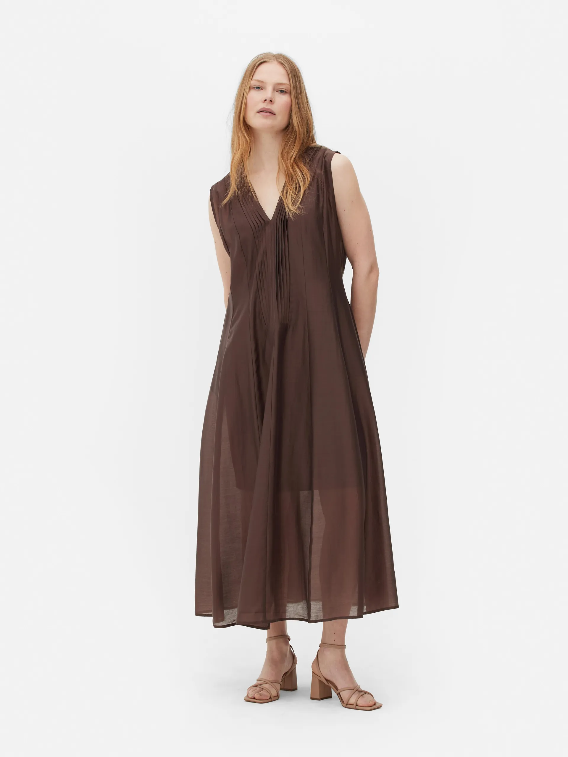 Maxi-jurk met gepaspelde naden The Edit