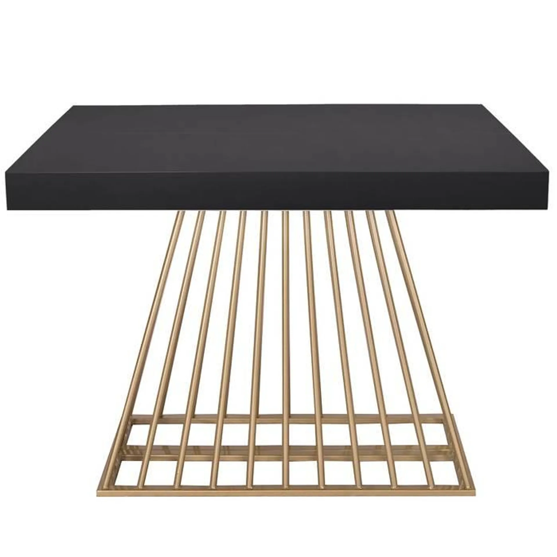 Mesa extensible Solix negro patas doradas