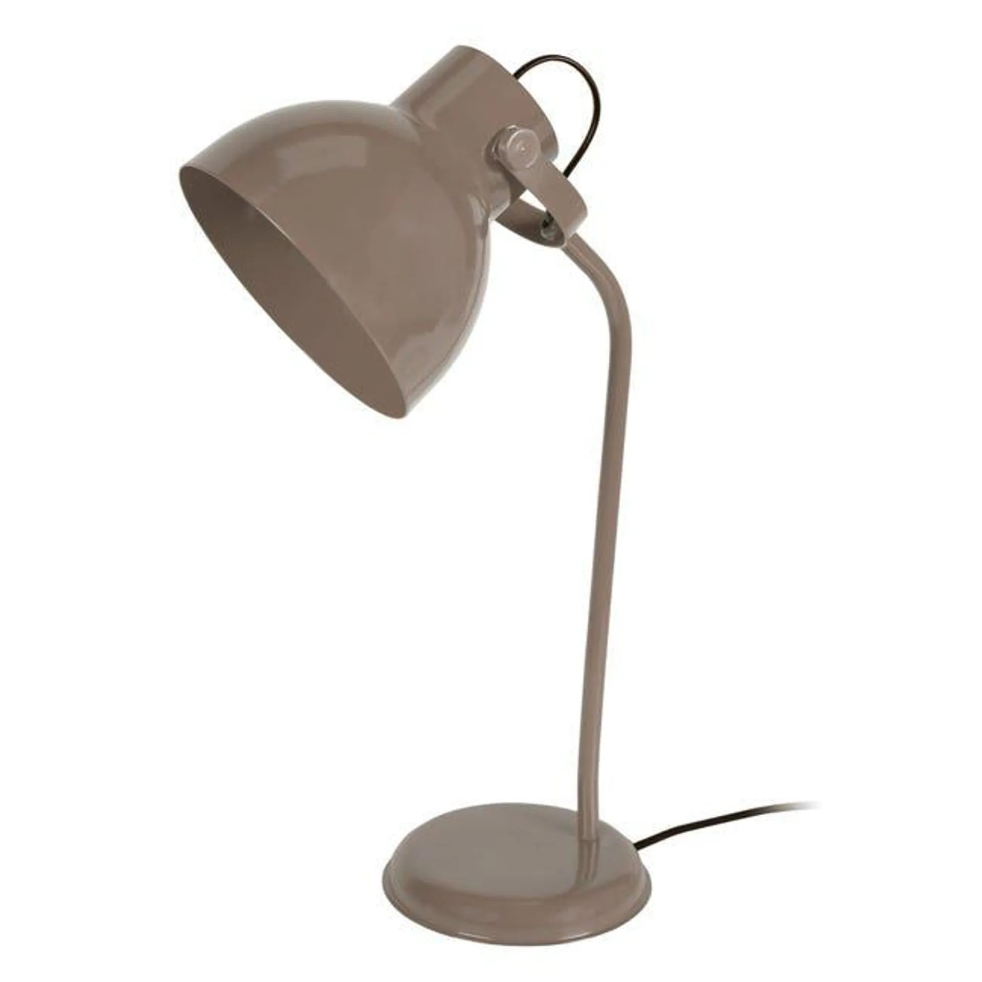 PERTH - Lámpara de escritorio redondo metal gris pardo