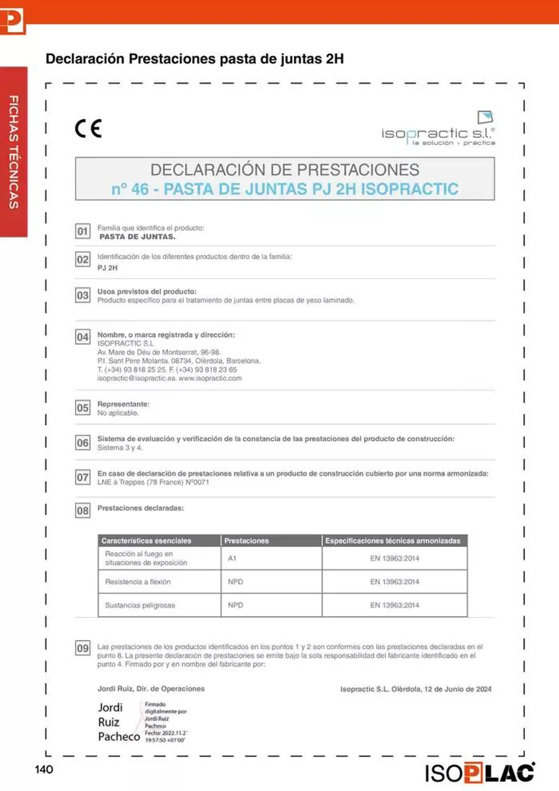 Catálogo de Manual Técnico Isoplac 15 de noviembre al 30 de noviembre 2024 - Página 140