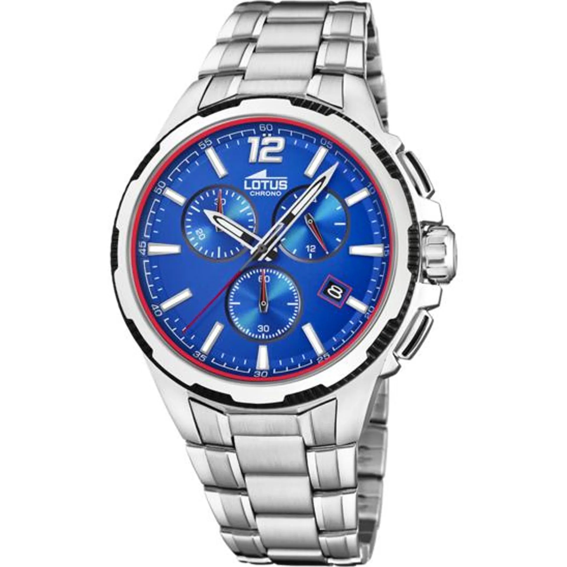 RELOJ LOTUS 18585/1 AZUL CORREA DE ACERO INOXIDABLE 316L, HOMBRE