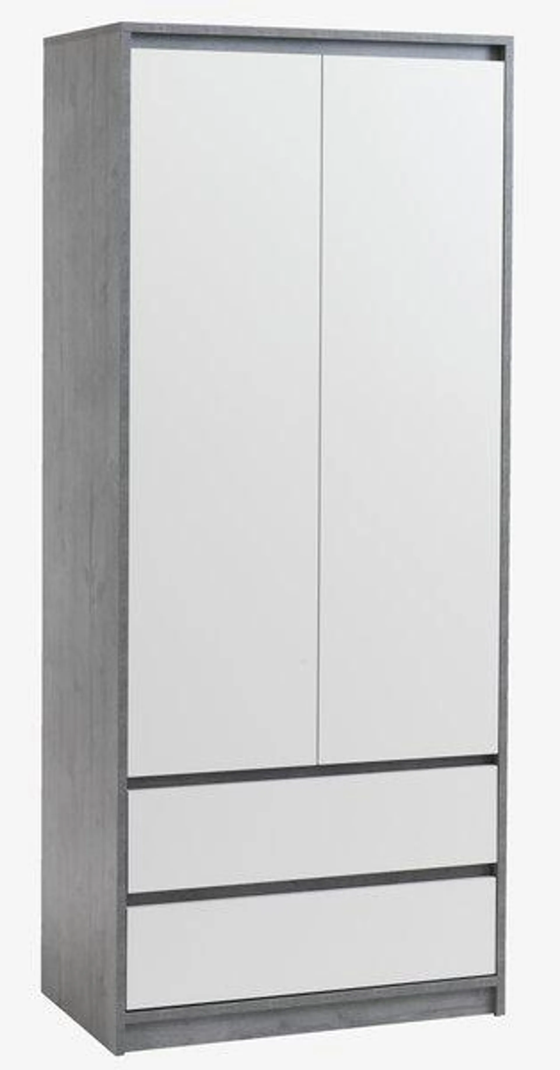 Armario BILLUND 80x193 blanco/hormigón