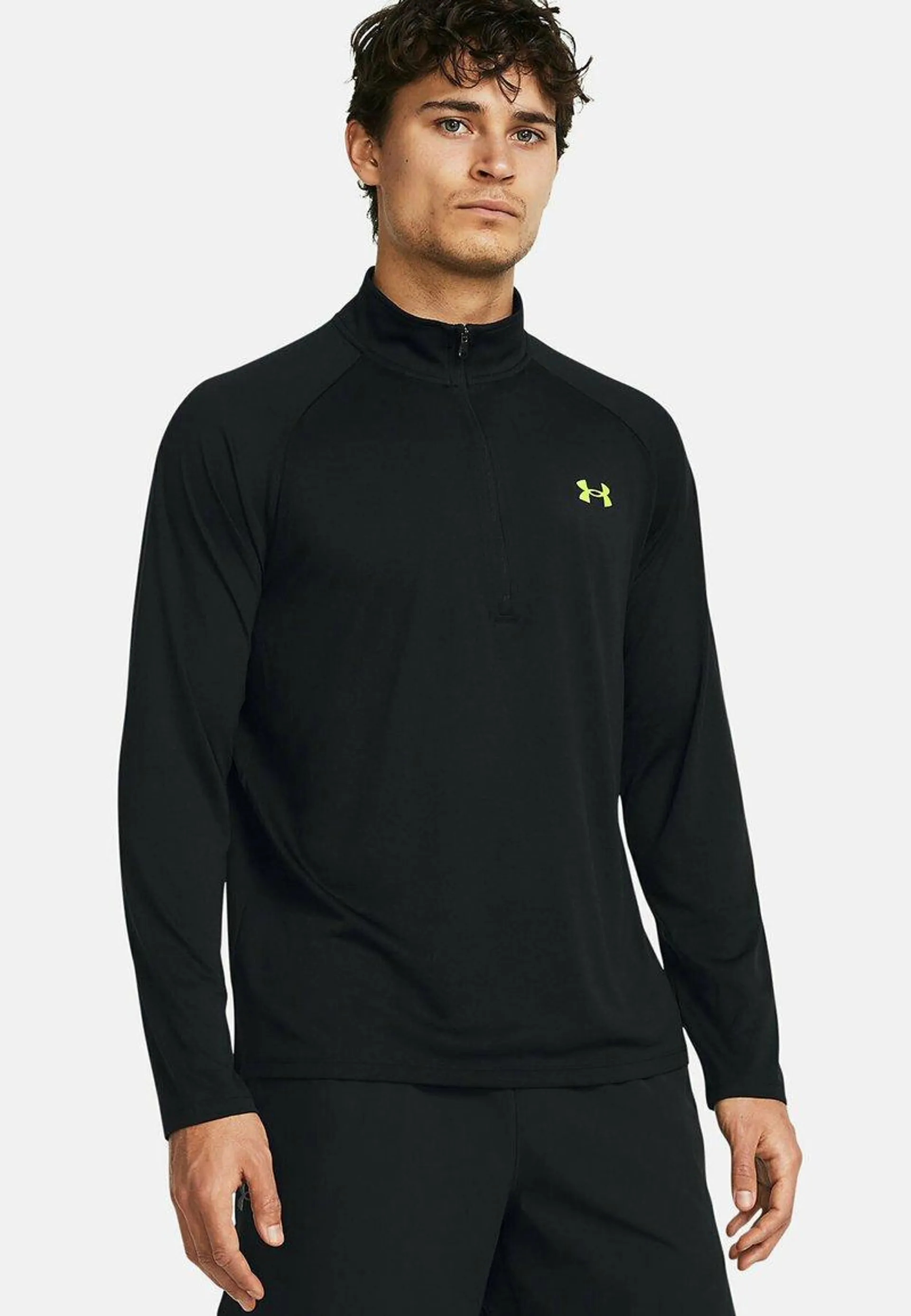 TECH ZIP - Long sleeved top - black