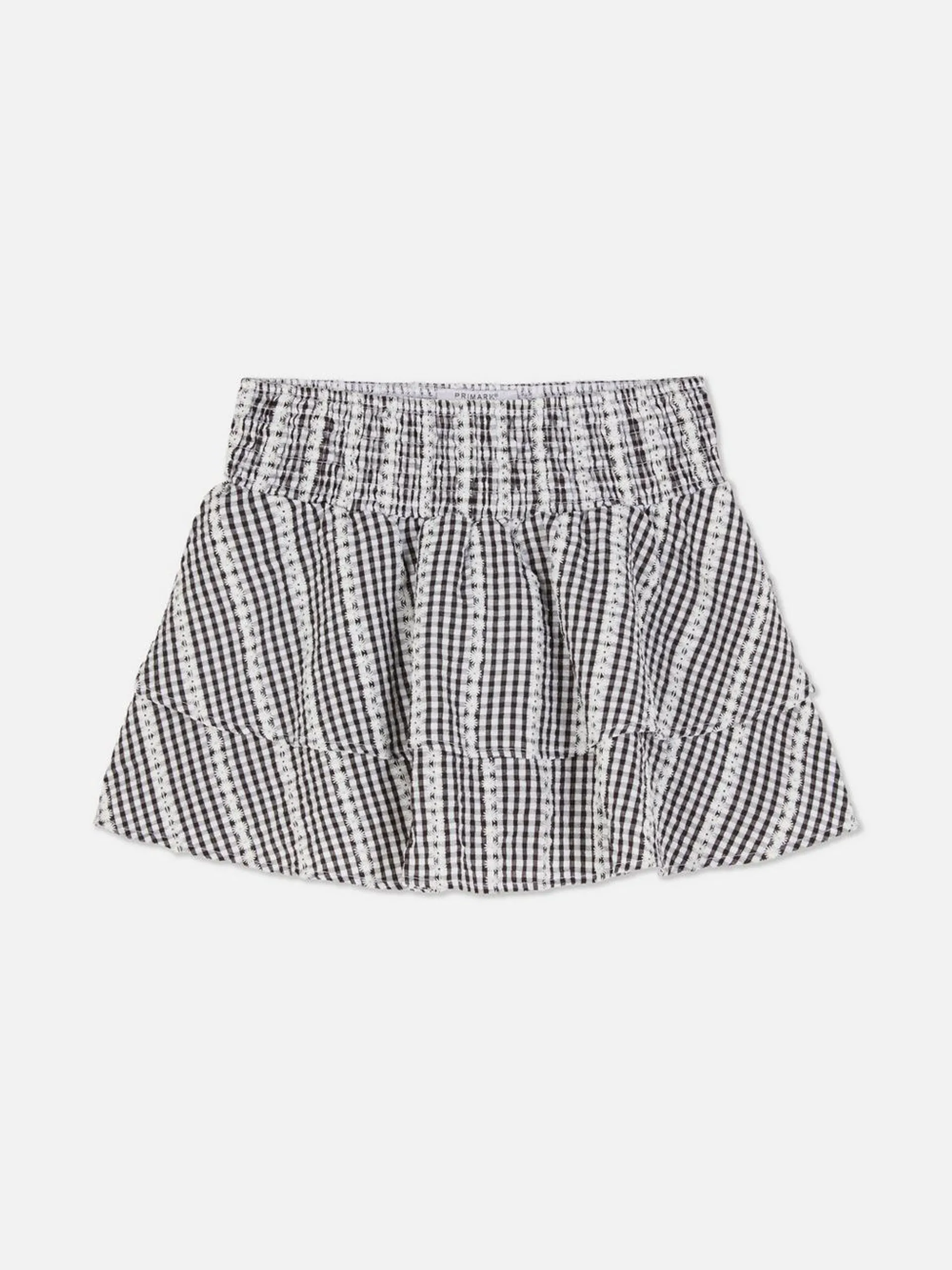 Falda de cuadros vichy a capas