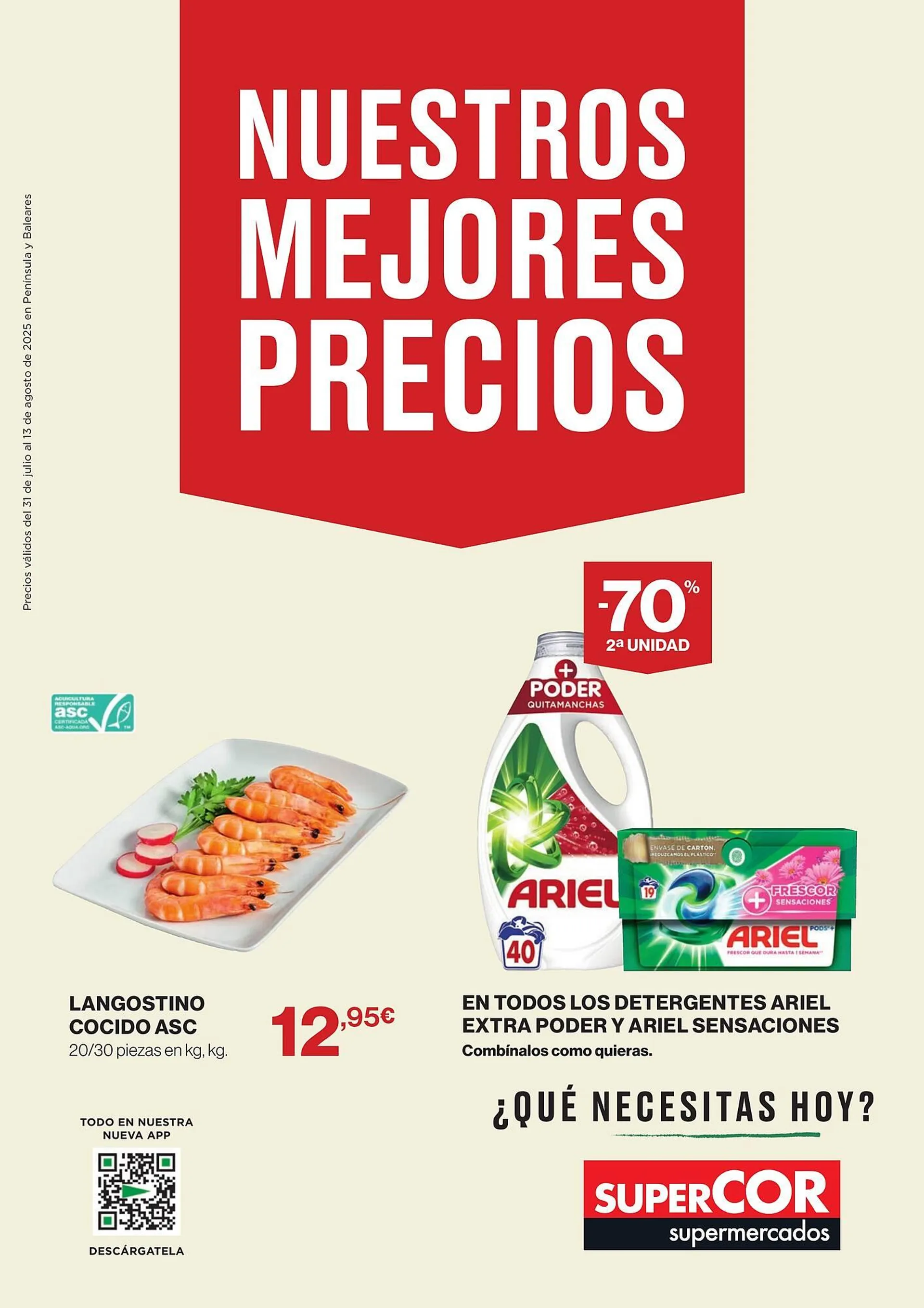 Catálogo de Folleto Supercor 31 de julio al 13 de agosto 2025 - Página 1