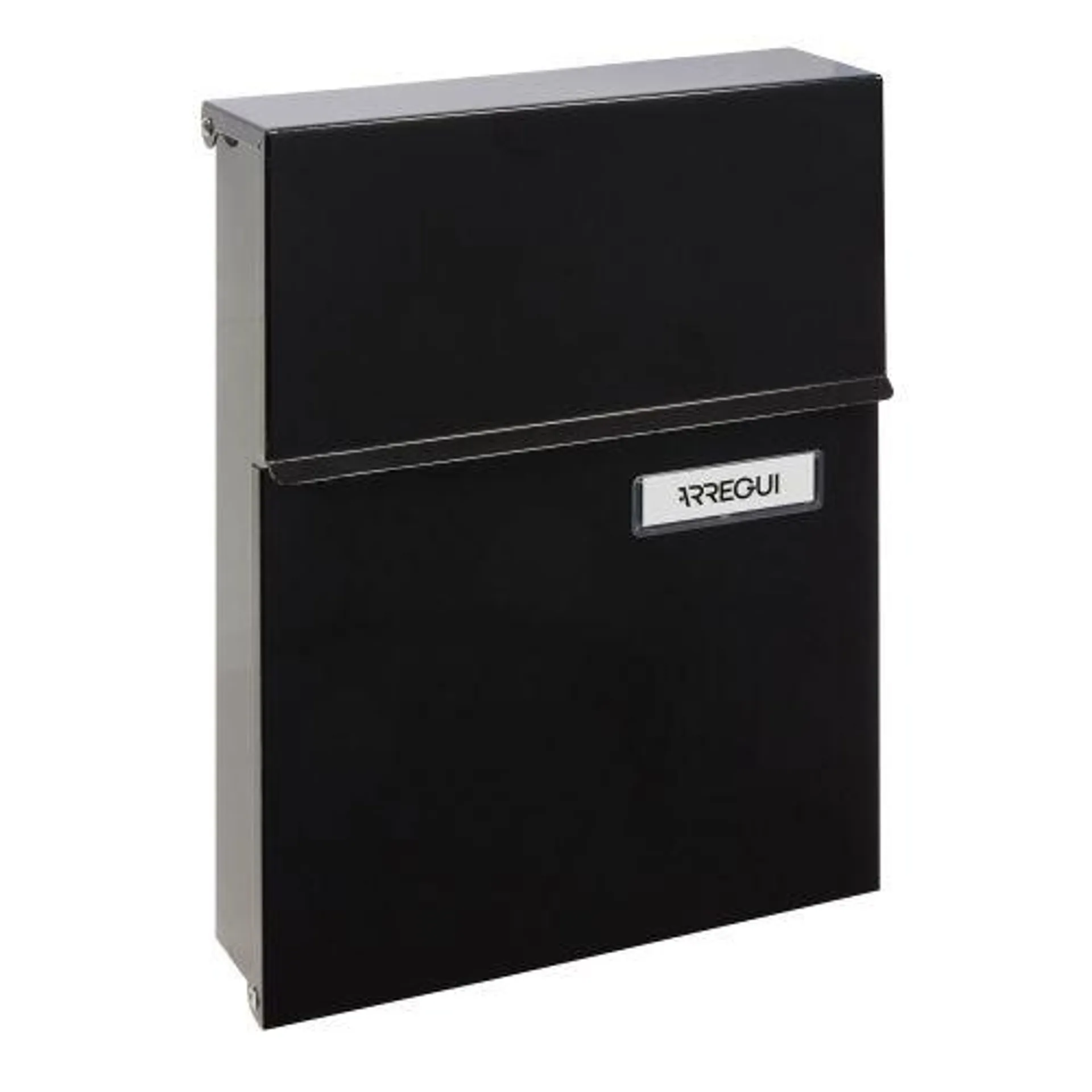 Buzon exterior vertical 305x230x65mm acero negro line arregui