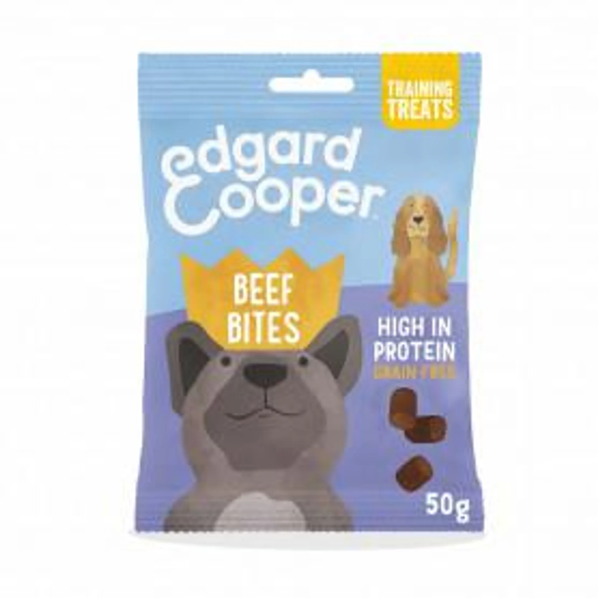 Edgard & Cooper, premios sin cereales con vacuno, fresa y mango