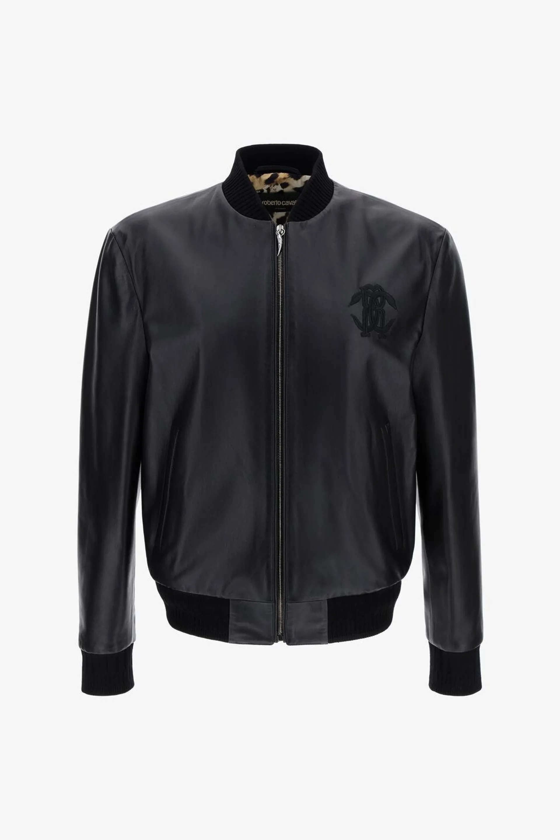 Leather bomber