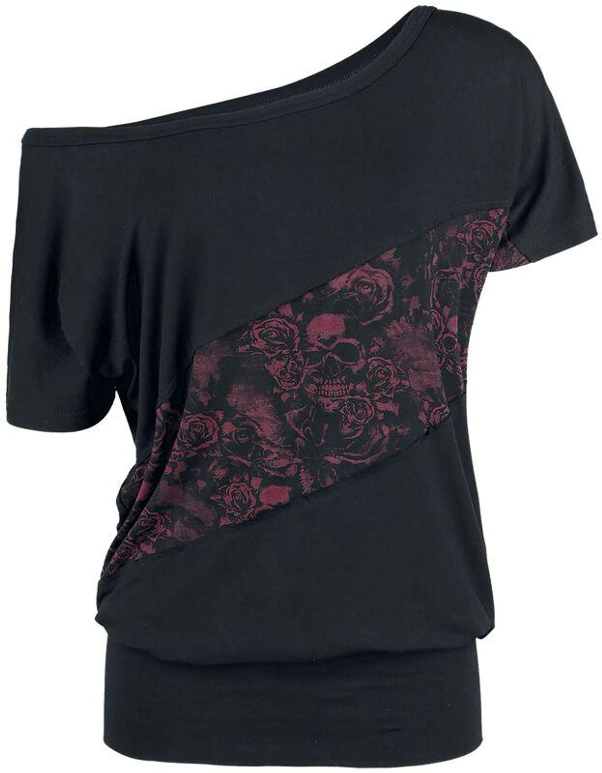 Camiseta negro/rojo de Black Premium by EMP