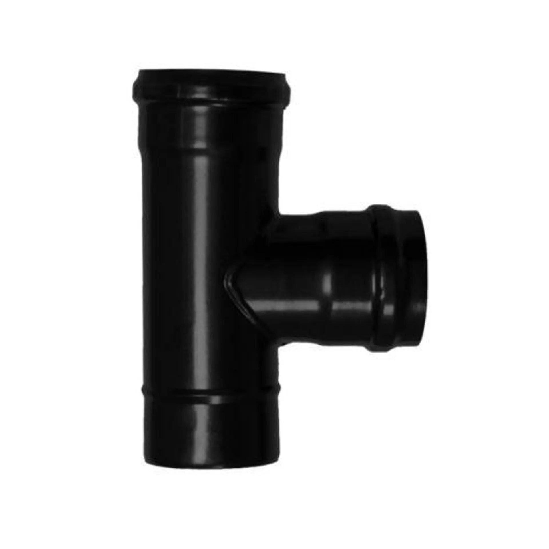 Te estufa pellet 90º ø80mm acero esmaltado vitrificado negro exojo pvte08090