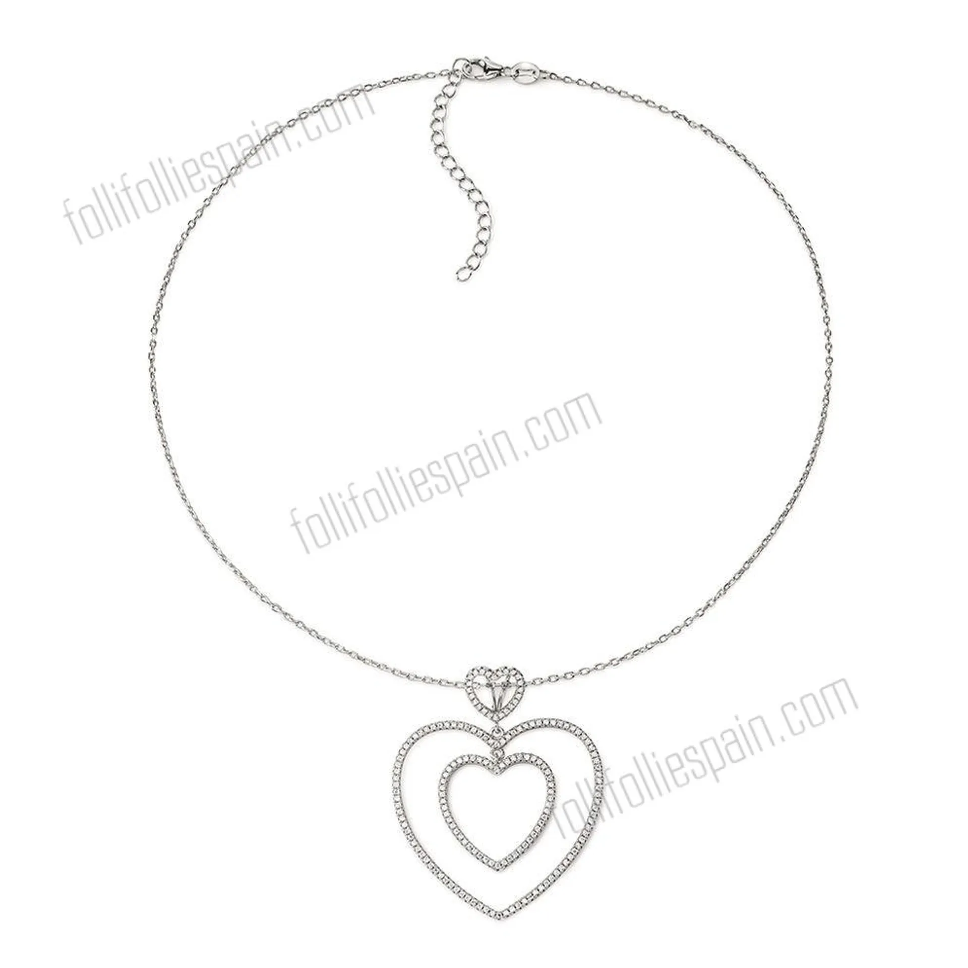 Folli Follie Moda plata Collar de historias se venden con un descuento