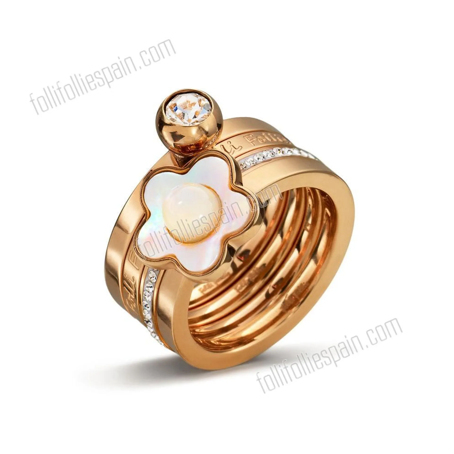 Folli Follie Chic Fiori Anillo 48% Off