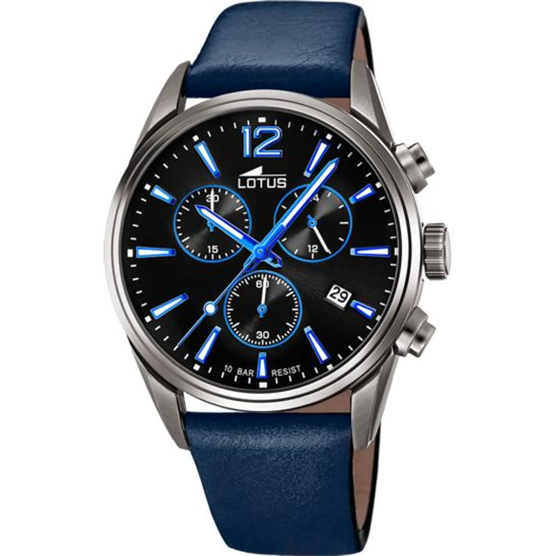 RELOJ DE HOMBRE LOTUS CHRONO CON ESFERA NEGRA 18683/6