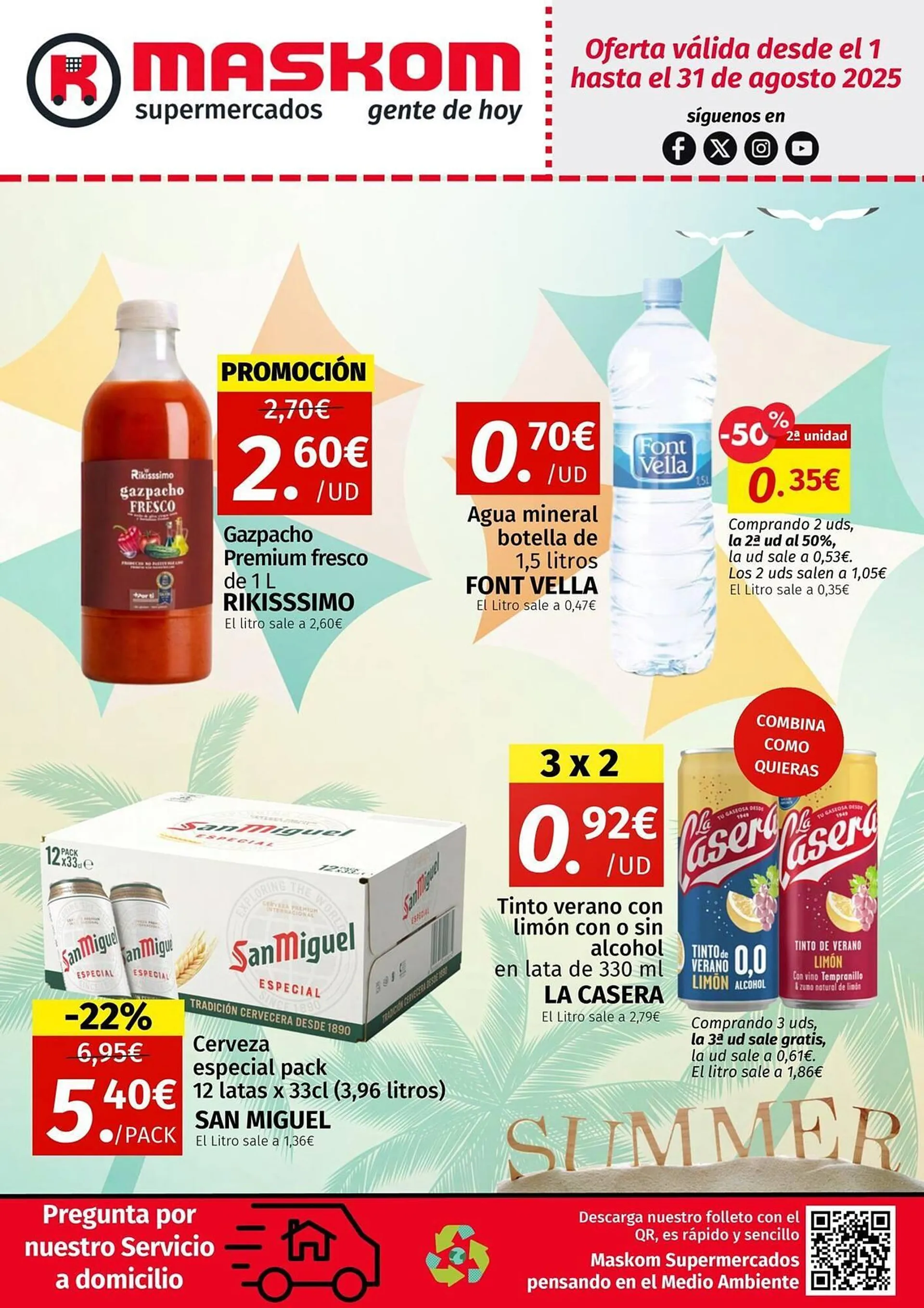 Catálogo de Folleto Maskom Supermercados 1 de agosto al 31 de agosto 2025 - Página 1