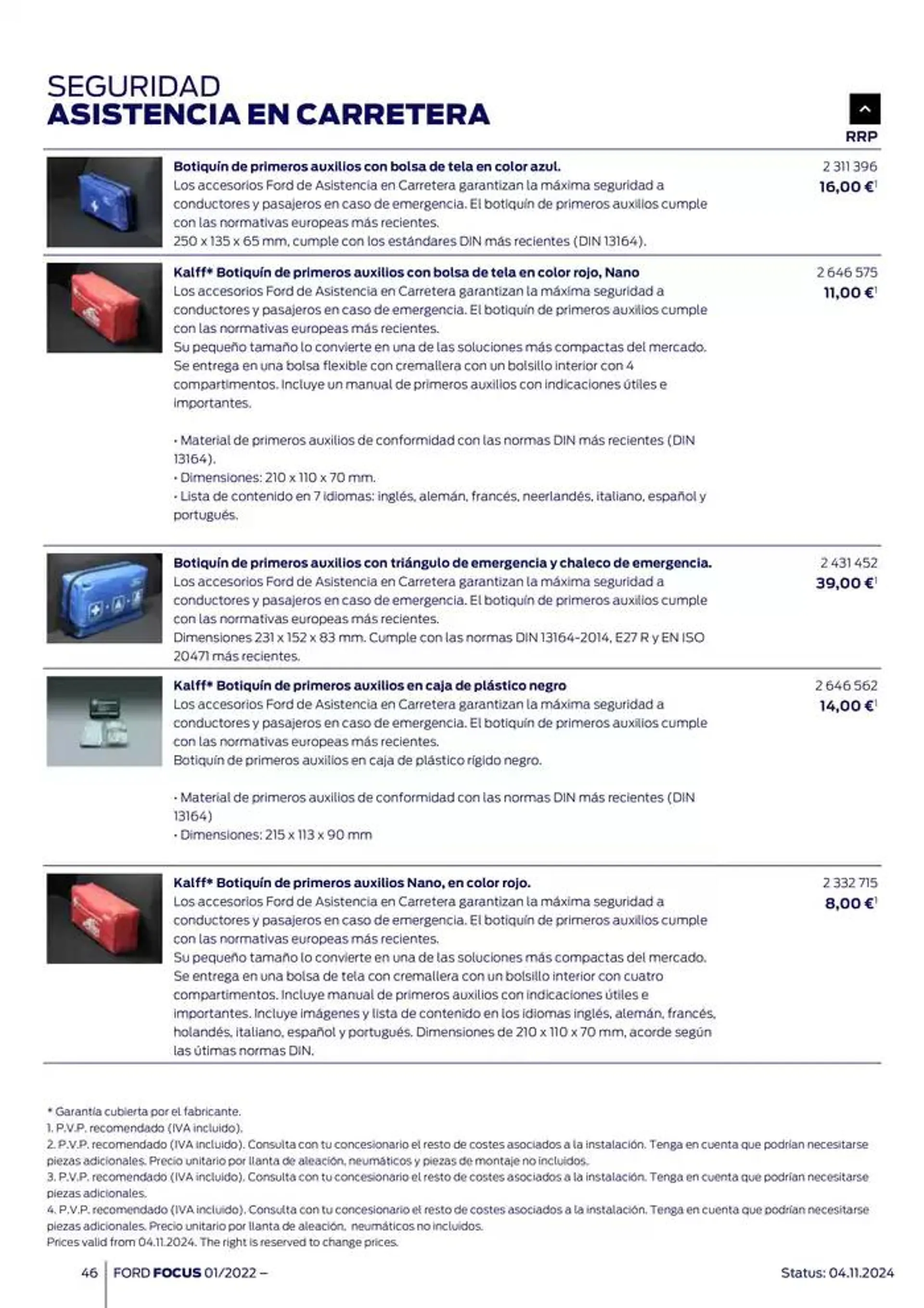 Catálogo de Ford de accesorios Focus 13 de noviembre al 13 de noviembre 2025 - Página 46
