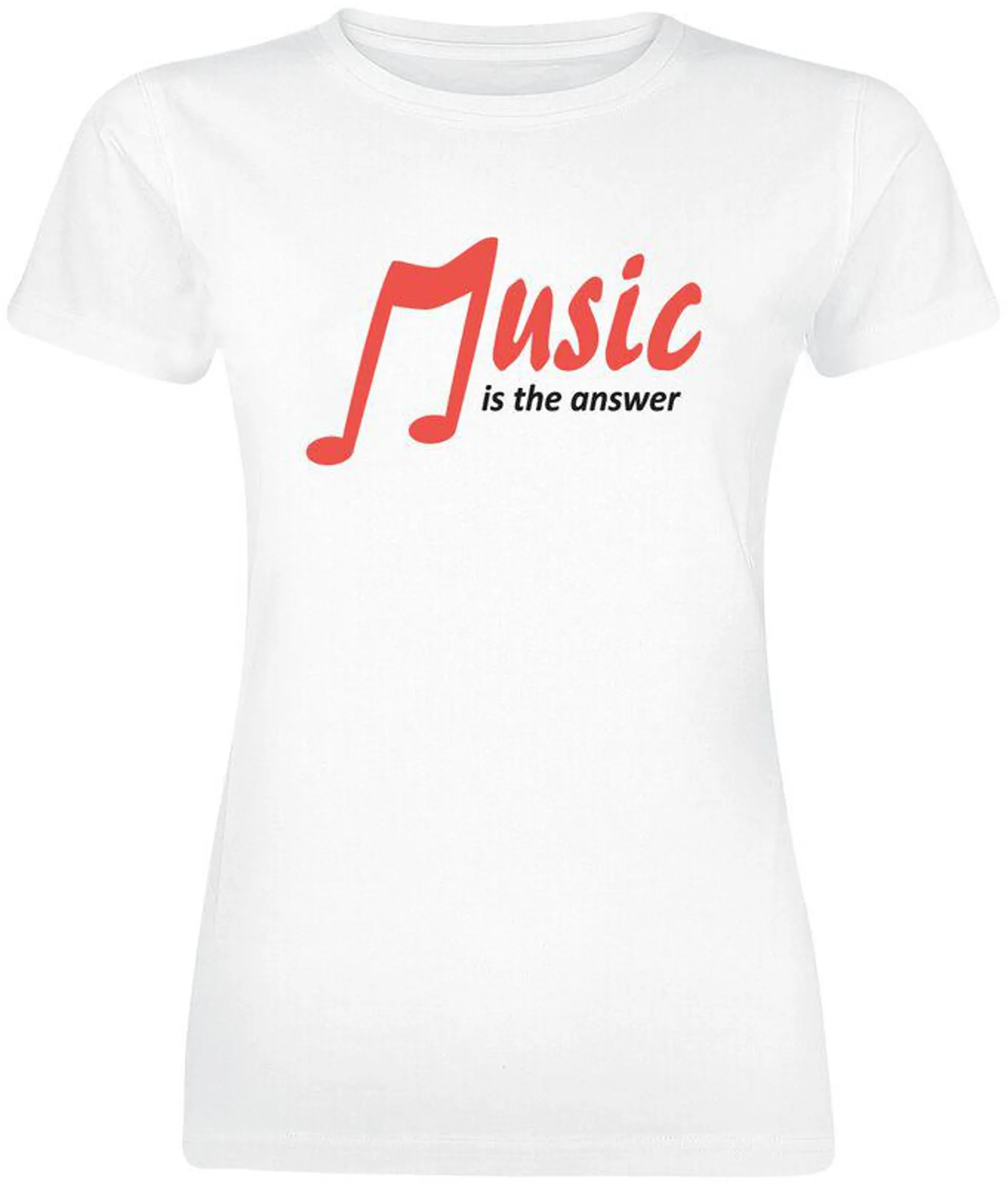 "Music is the answer" Camiseta Blanco de Slogans